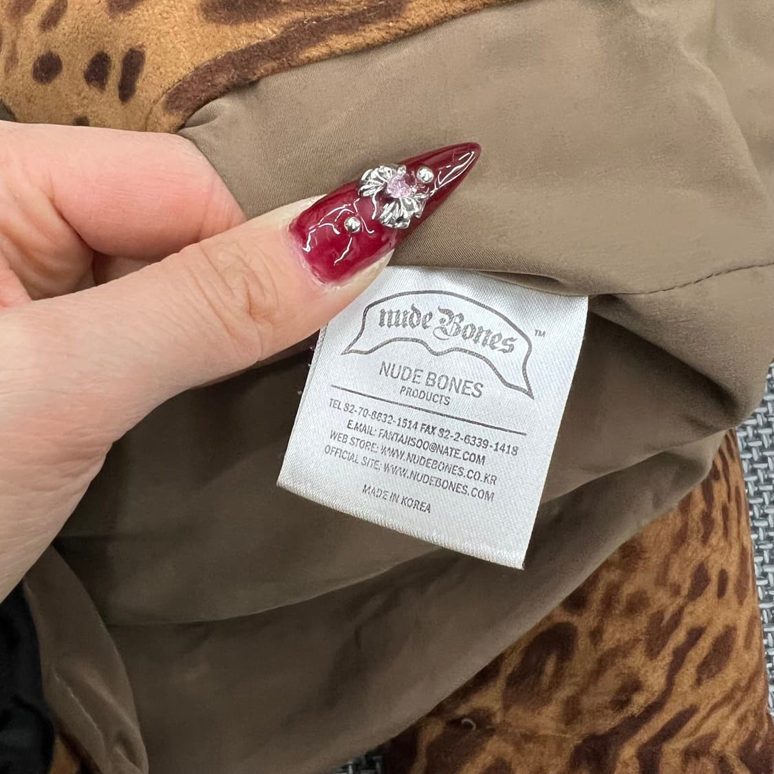 누드본즈 레오파드 웨스턴 패딩 상품이미지3