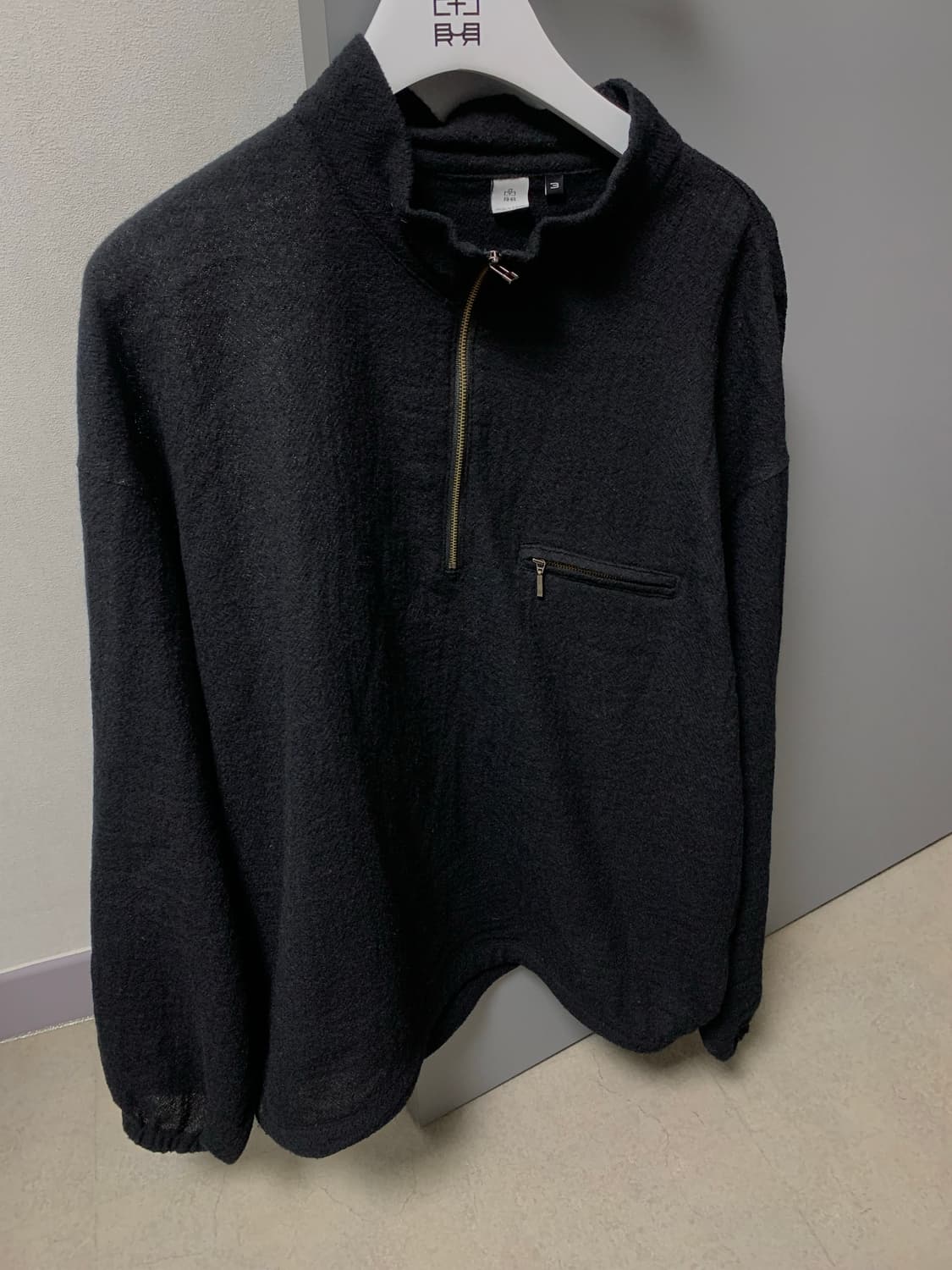 폴리테루 보일드 울 하프집업 초판 3사이즈 상품이미지2