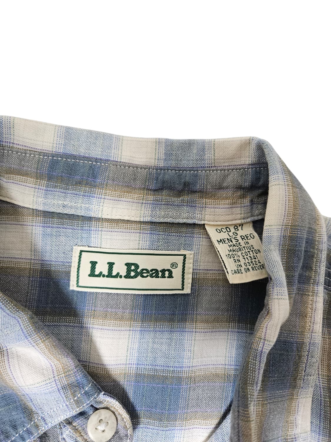 L.L.Bean 엘엘빈 오버핏 체크셔츠 L 상품이미지2
