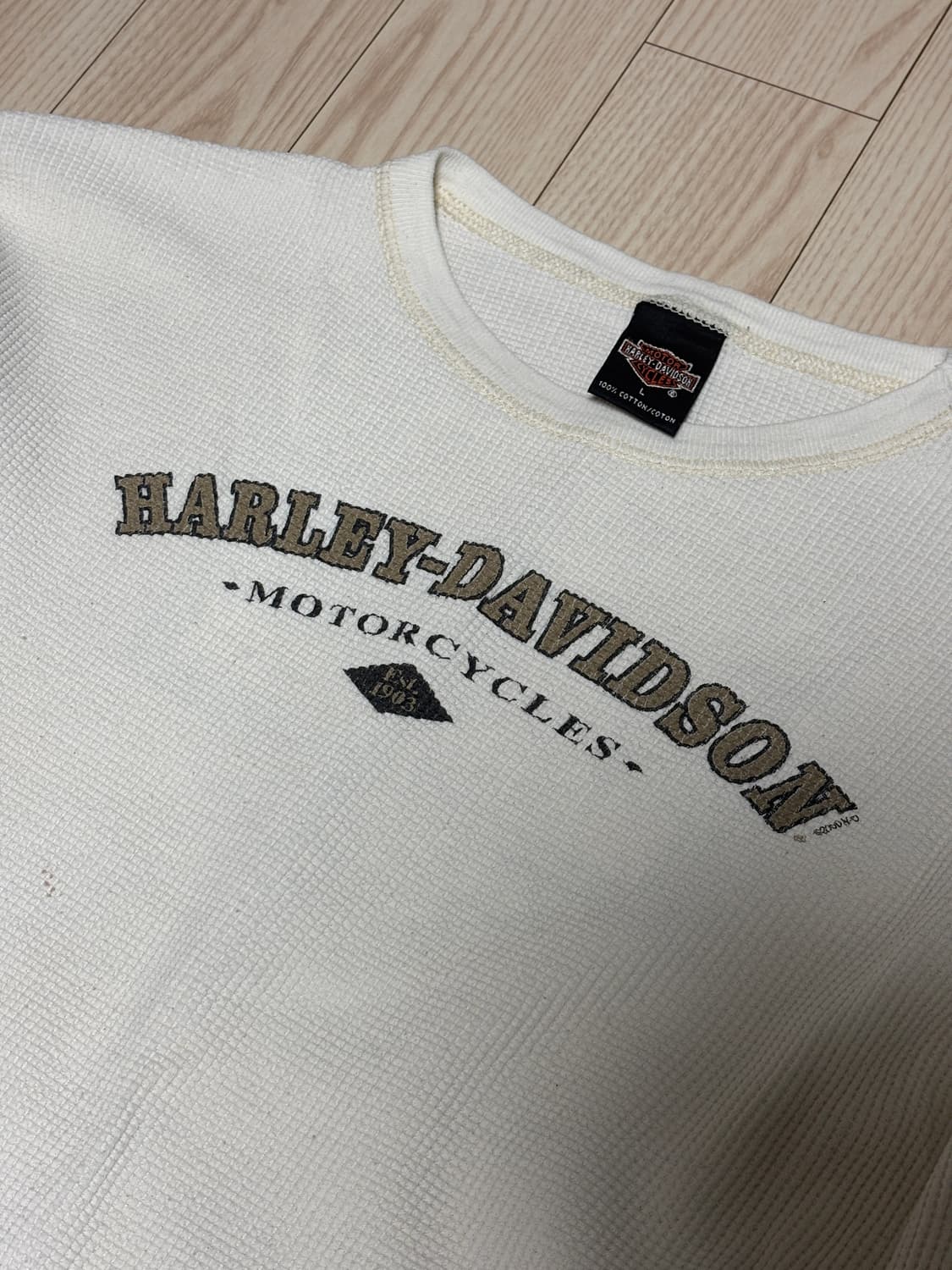 00s 할리데이비슨 USA 와플 롱슬리브 상품이미지3