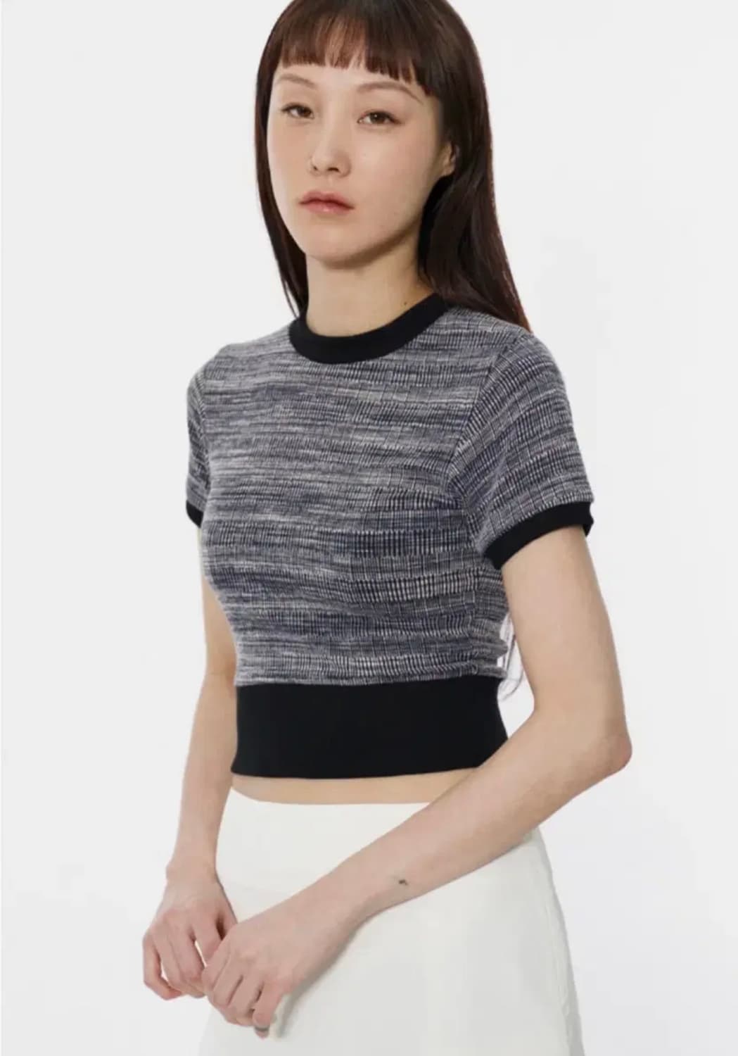 큐리티 C MULTI STRIPE T-SHIRT_BLACK (M) 상품이미지1