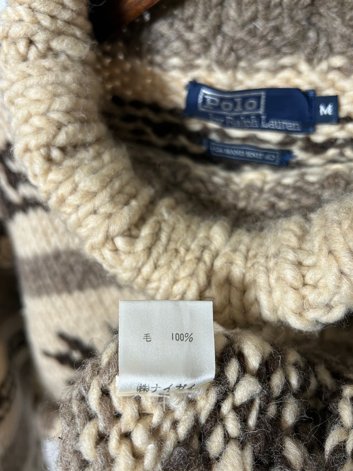 90s Polo  Hand Knit Sweater 상품이미지4