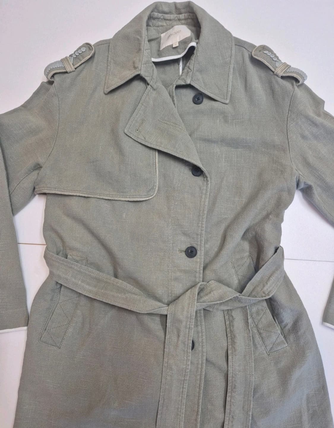 maje 린넨 트렌치 코트 상품이미지2