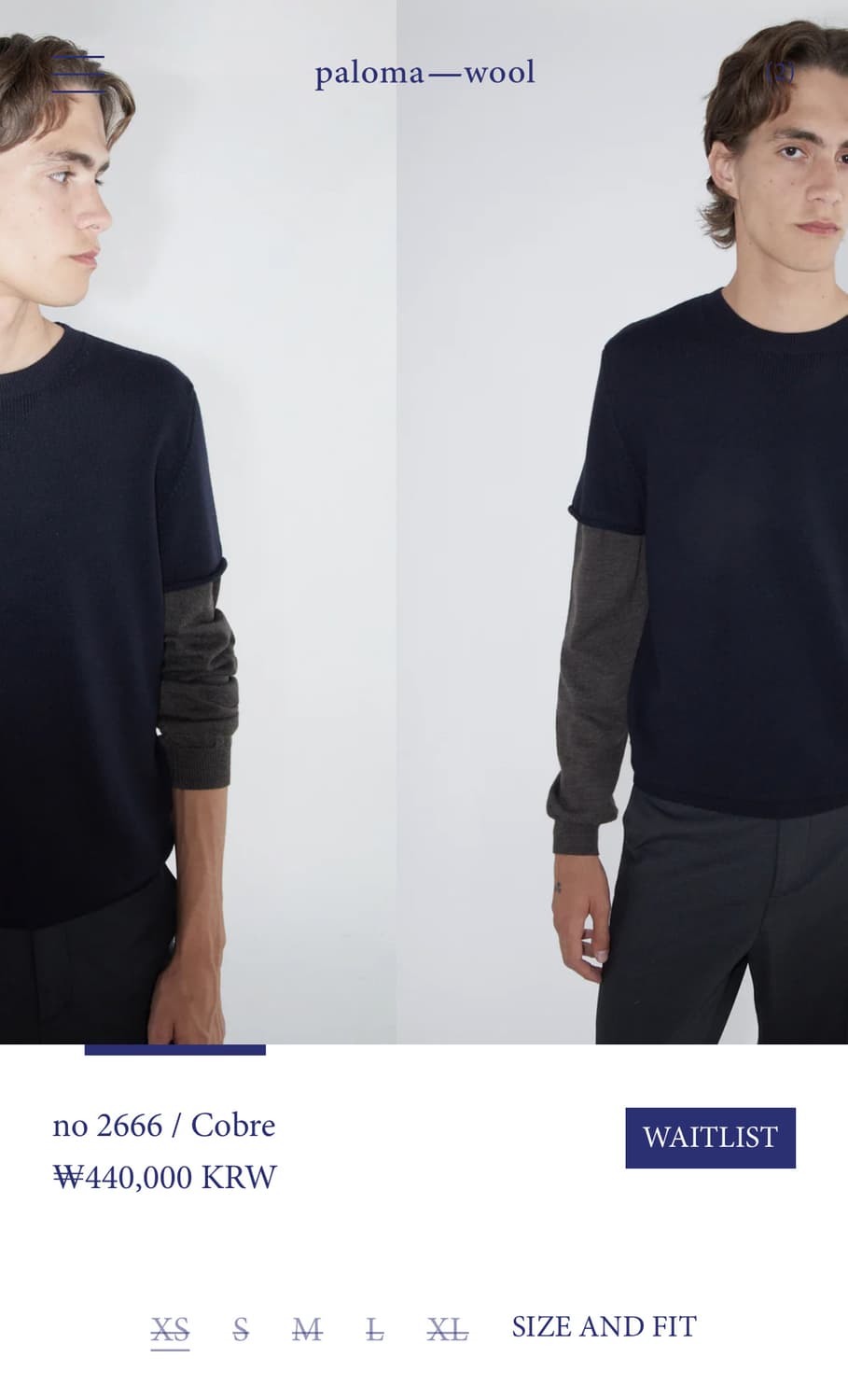 [S,M,L]팔로마울 Cobre 레이어드 니트 상품이미지7