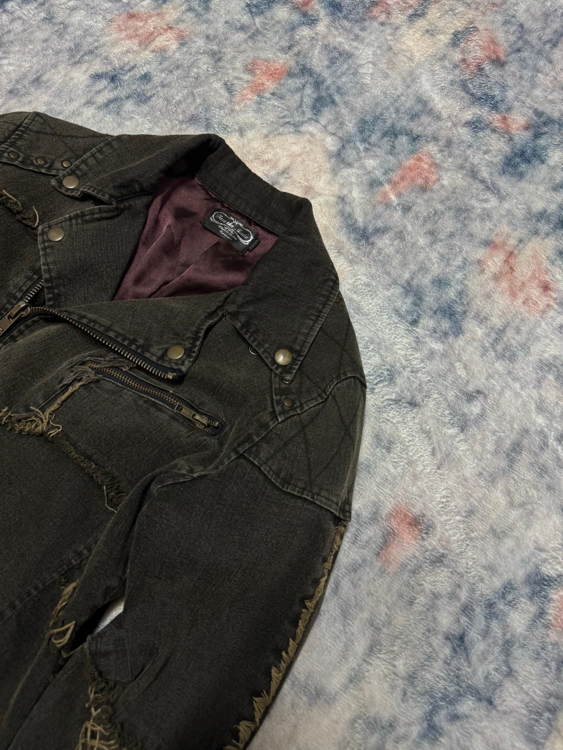Face the music 00s grunge patchwork ride 상품이미지4