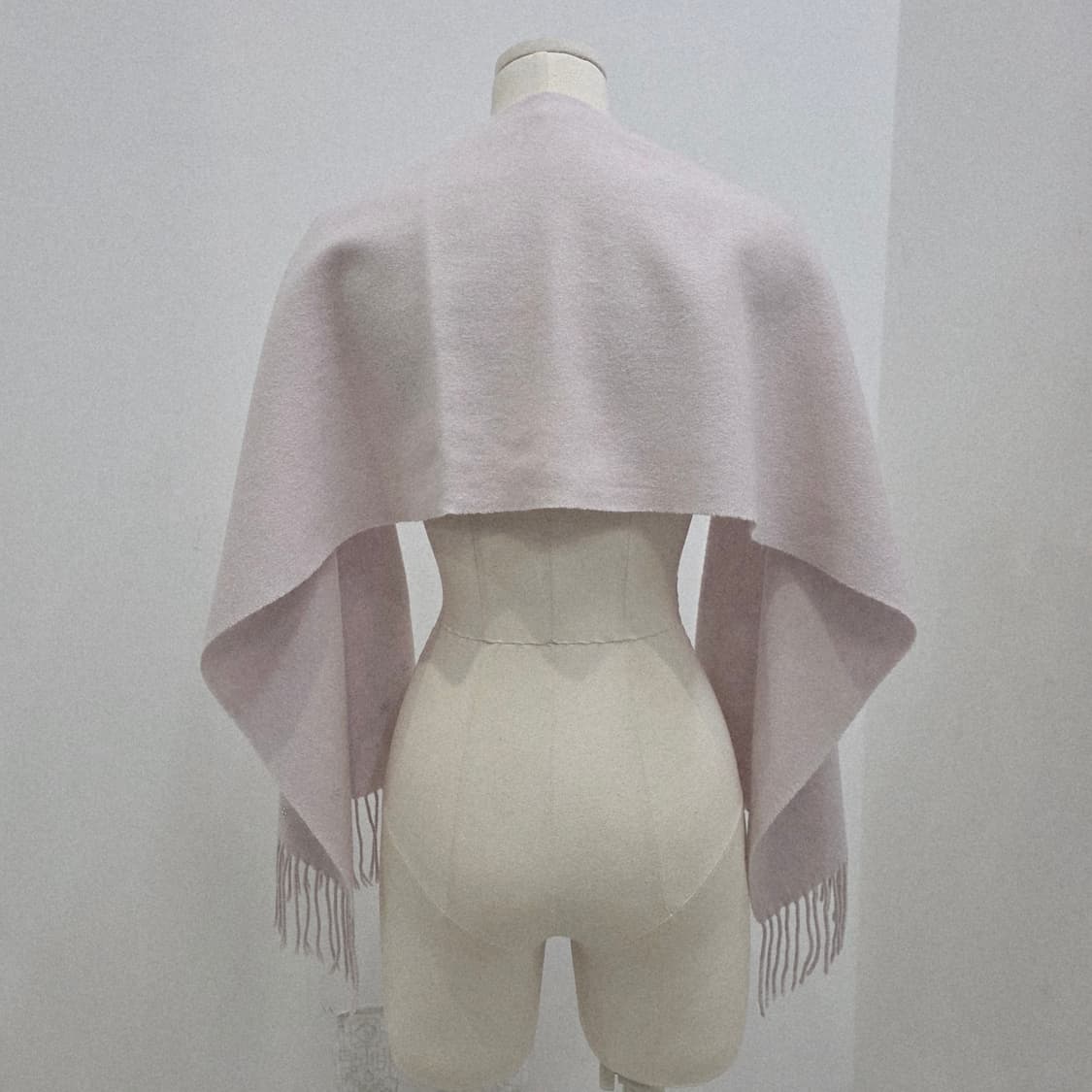 캐시미어 연핑크 비즈 머플러 상품이미지5