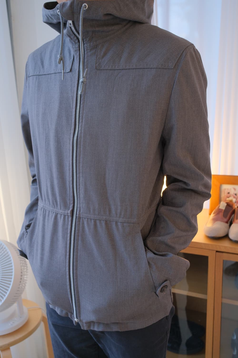 Back pocket wind stopper wool jacket 상품이미지1