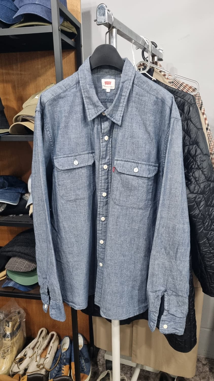 ((리 바 이 스)) L사이즈 (국내 105) 청셔츠 상태좋아요~ 상품이미지1