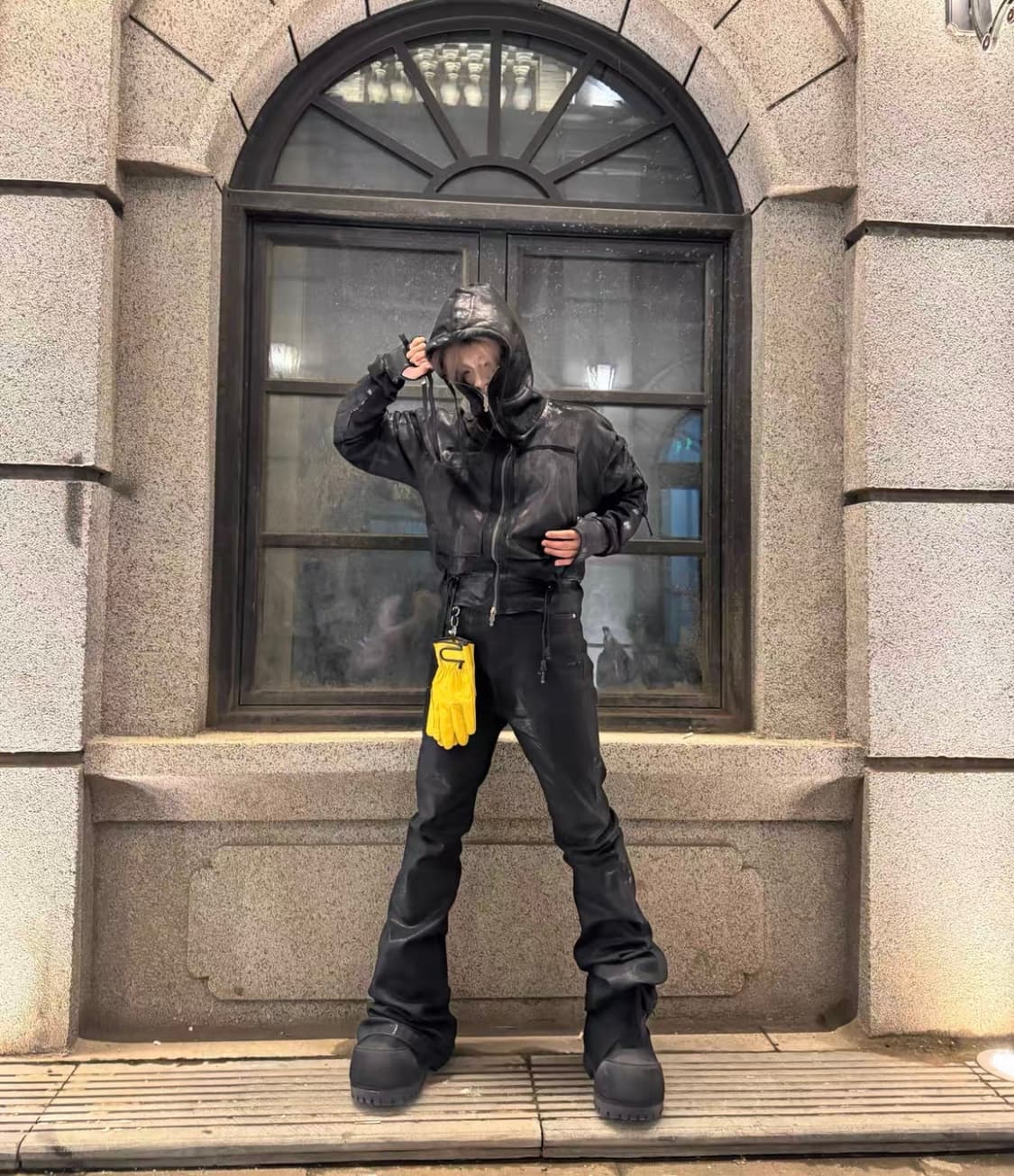 블랙 왁스코팅 자켓  상품이미지2