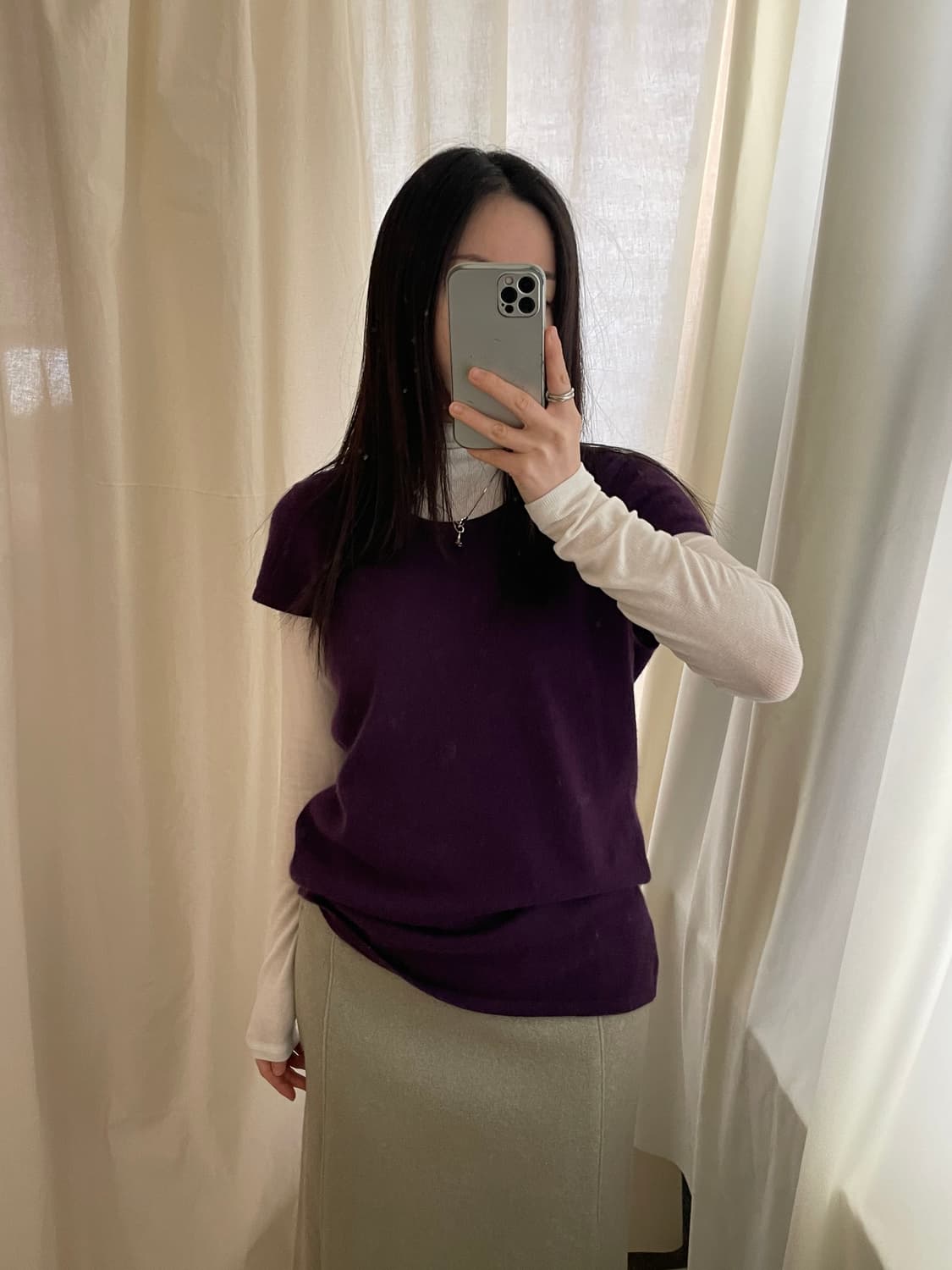 vintage cashmere 100 cap sleeve knit 상품이미지4