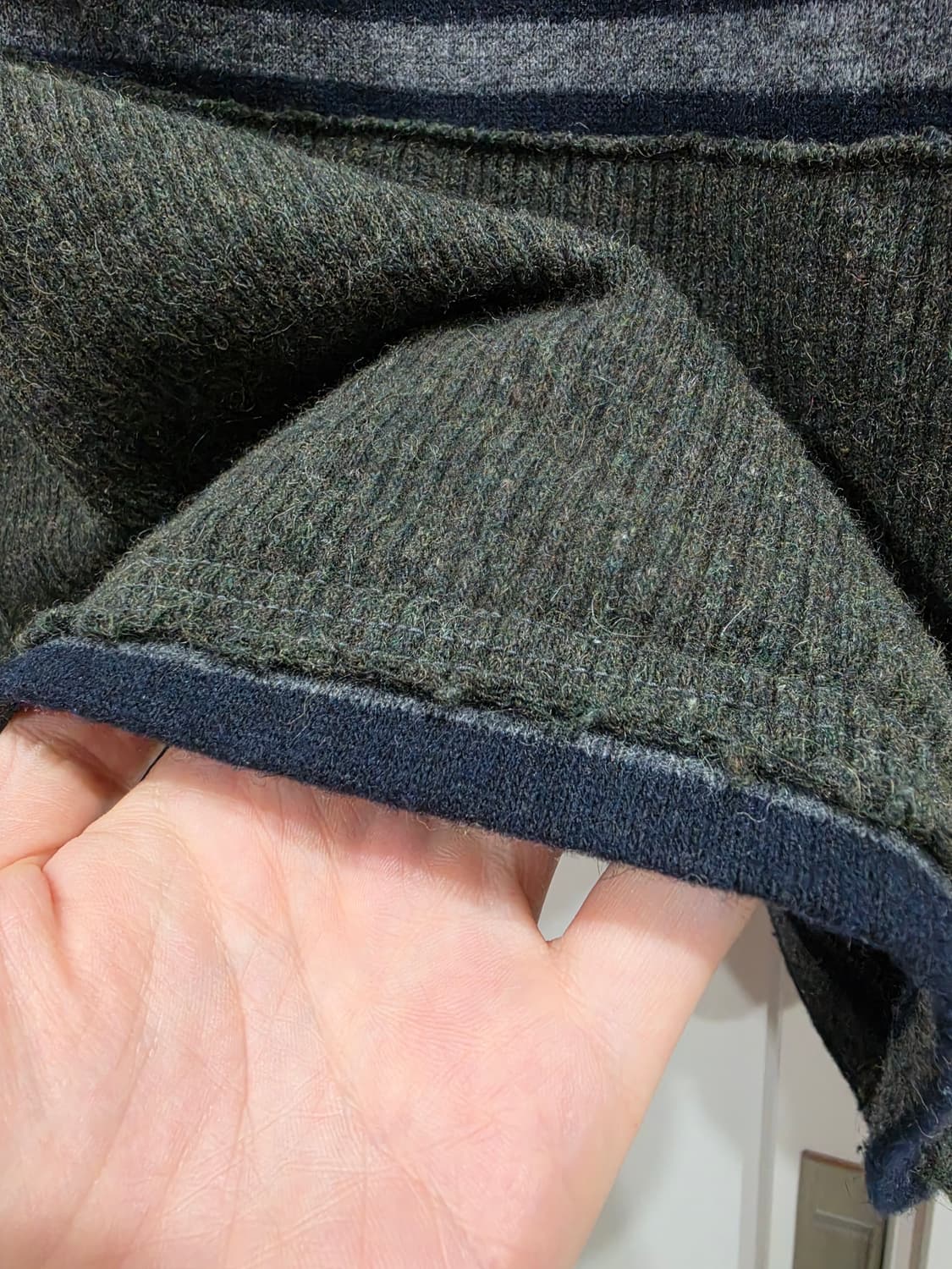 꼼데가르송 옴므 듀 엣지 블록 디테일 니트 L 상품이미지6