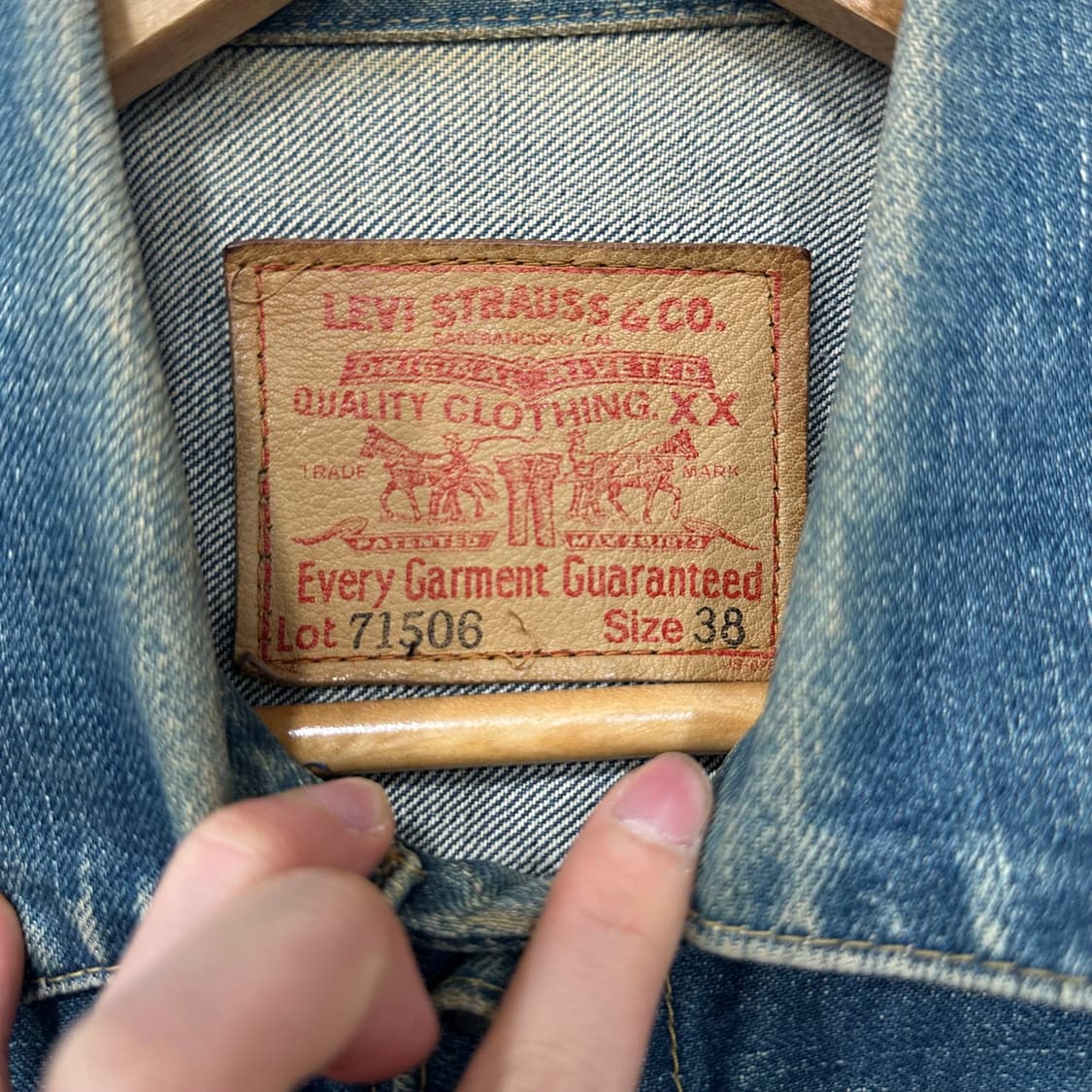 90‘s 리바이스 LVC type 1st 데님자켓 상품이미지3