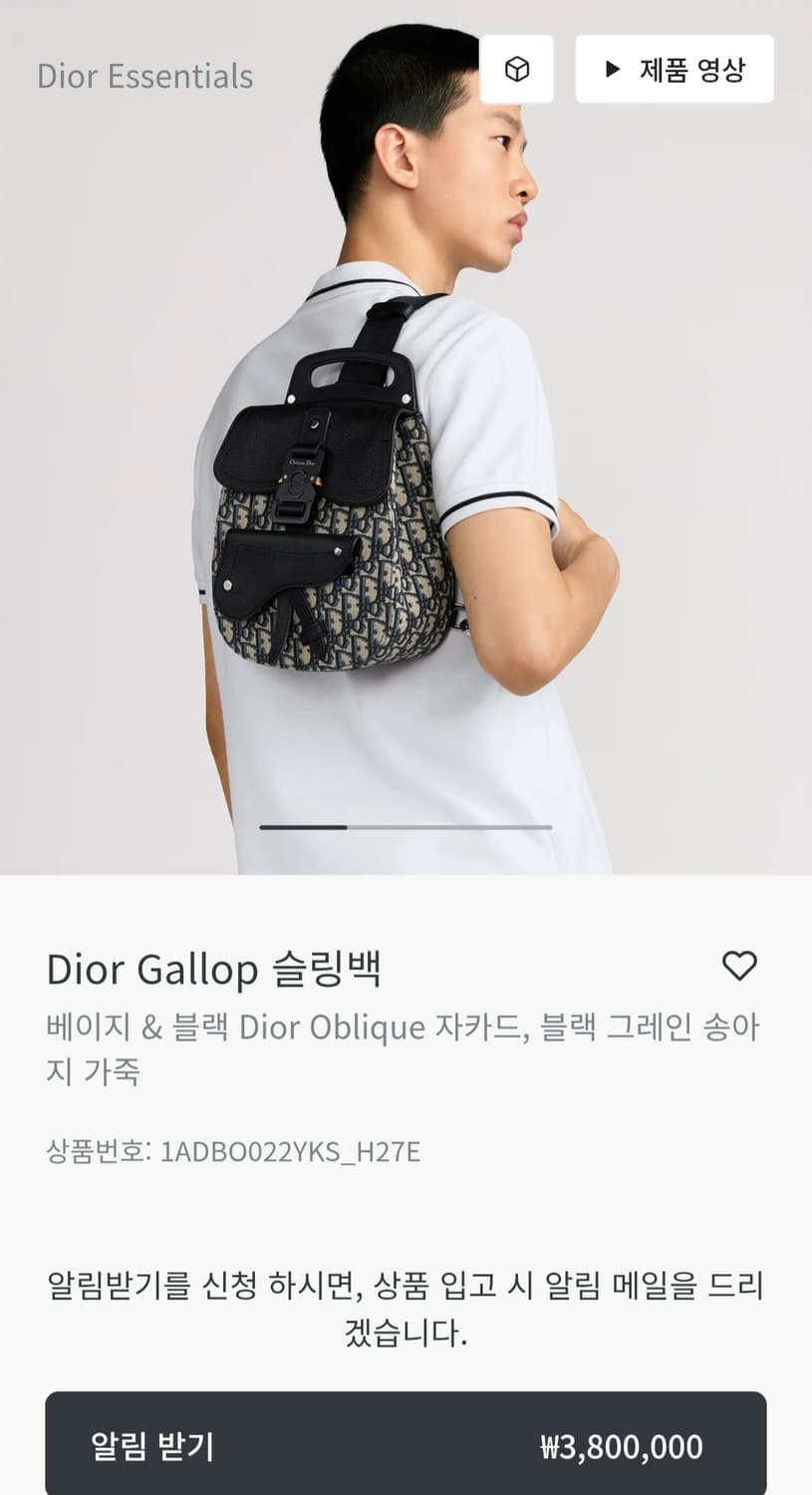 디올 오블리크 버클 새들 슬링백 토트백 신형 상품이미지2