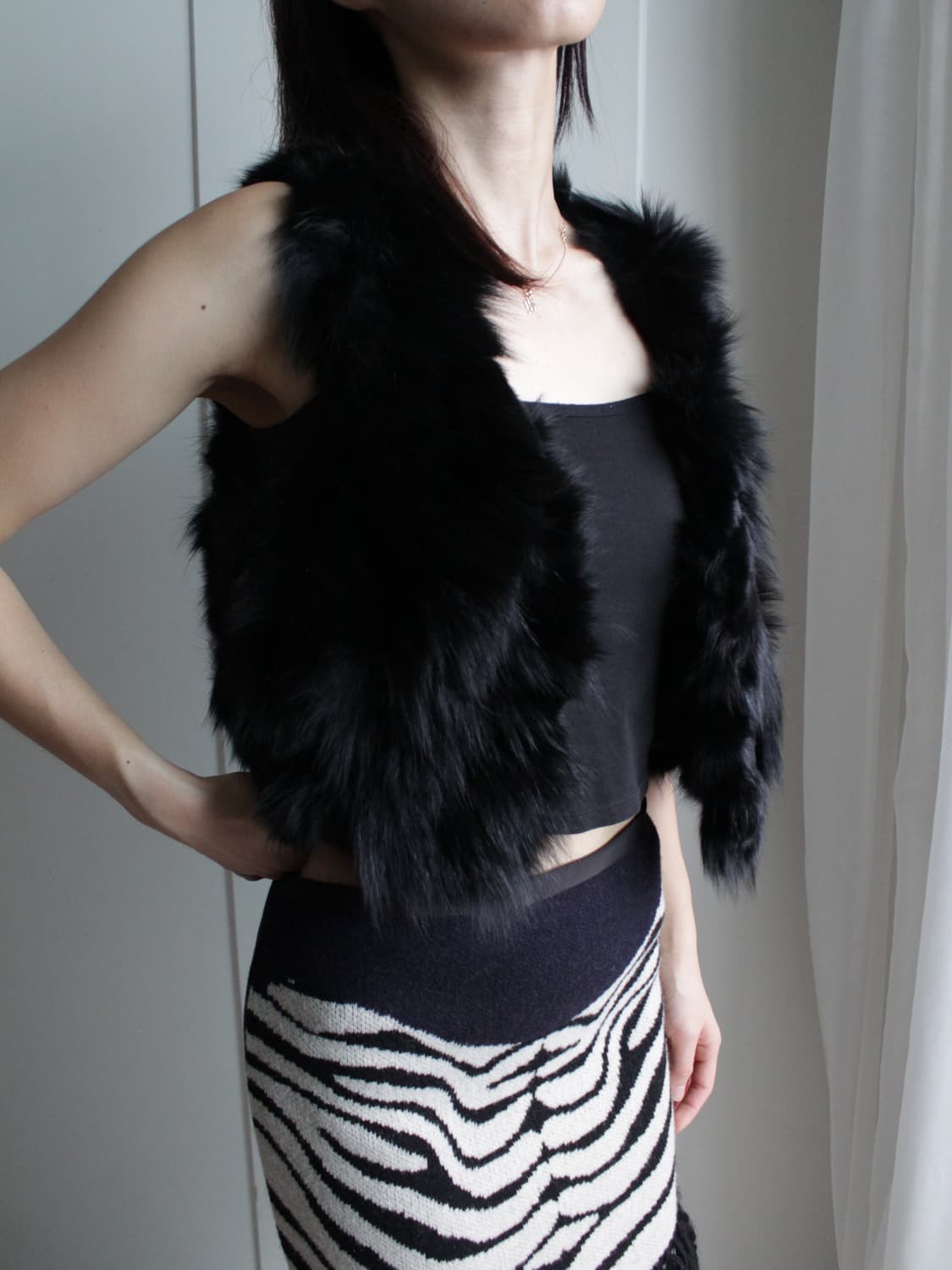 Fox fur vest 상품이미지3