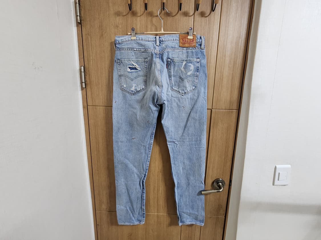 (34)리바이스 512 슬림 테이퍼드 빈티지 데미지 워싱 데님 팬츠 상품이미지3
