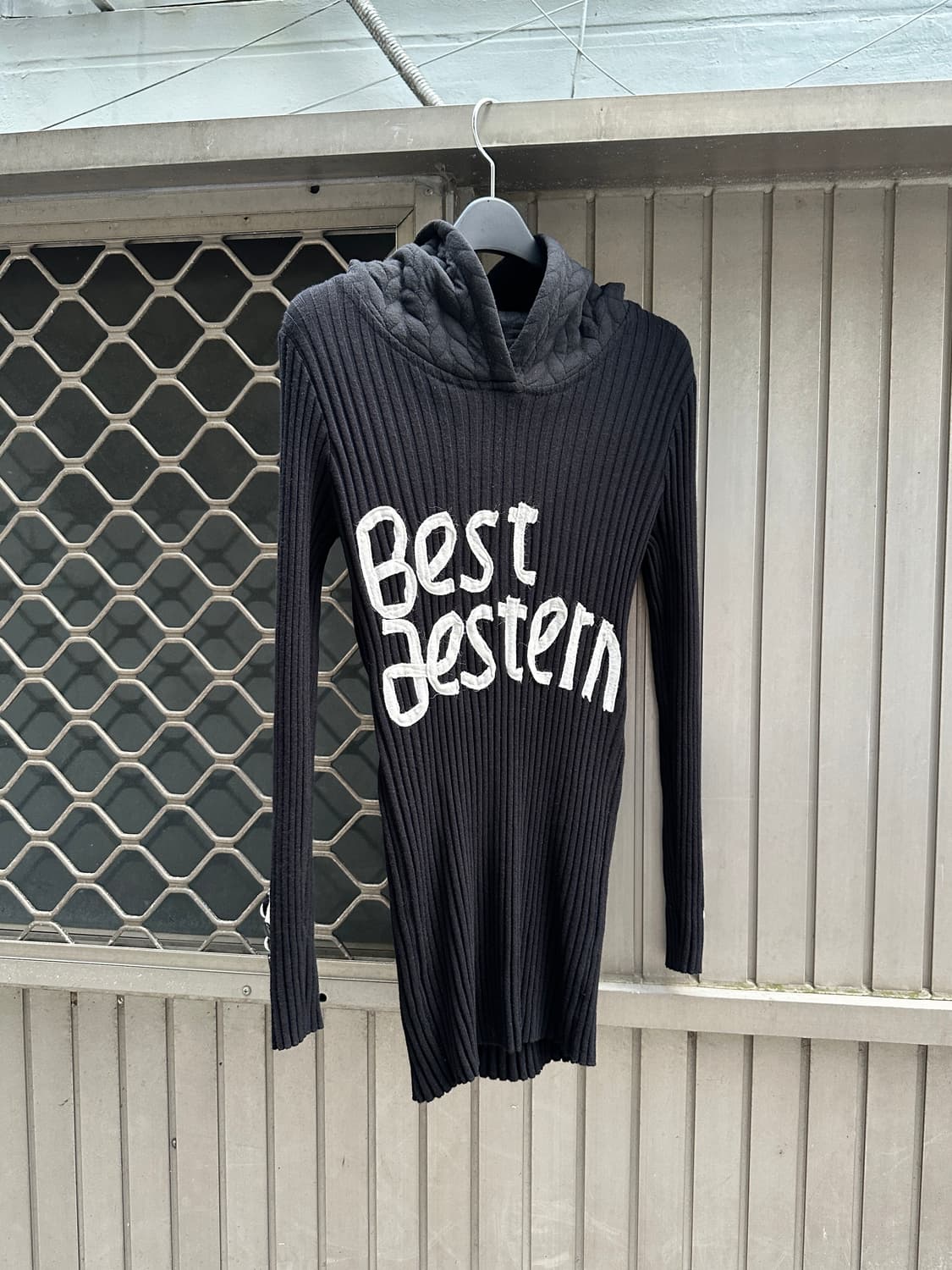Vintage lettering slim sleeve hood  상품이미지4