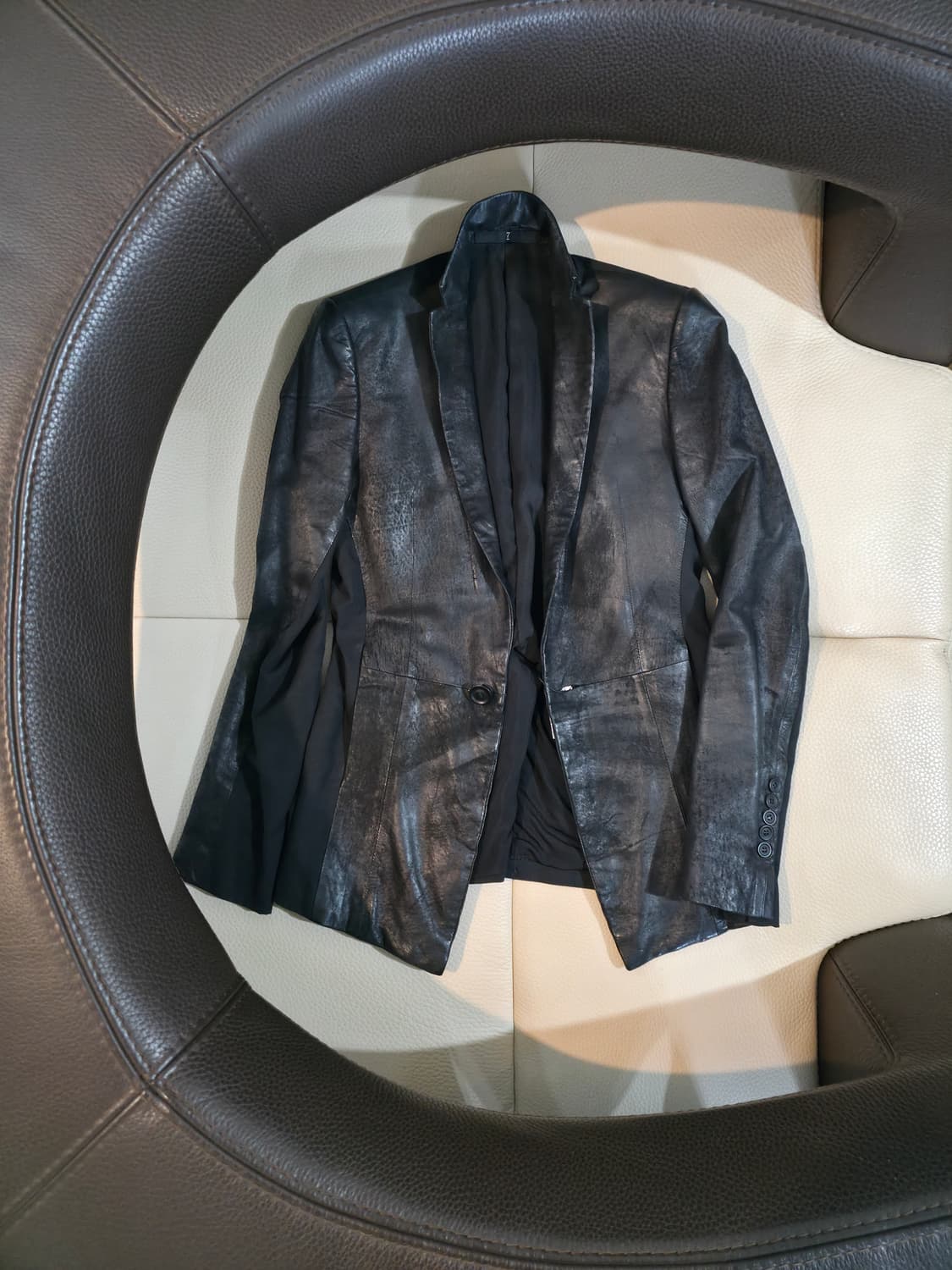 Julius_7  13ss  vandalism leather blazer 상품이미지1