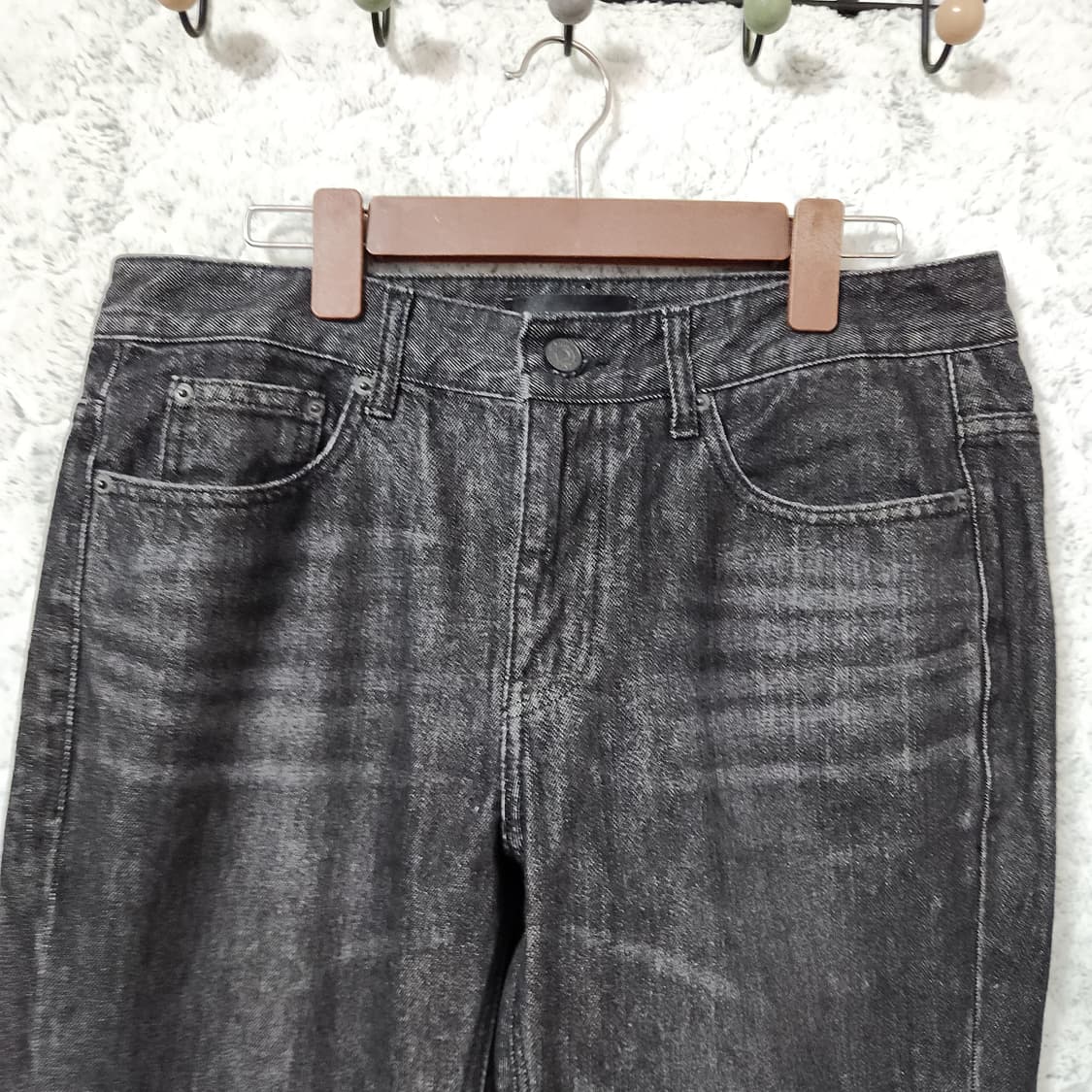 H896 [48] 페이탈리즘 블랙 데님 청바지 상품이미지2