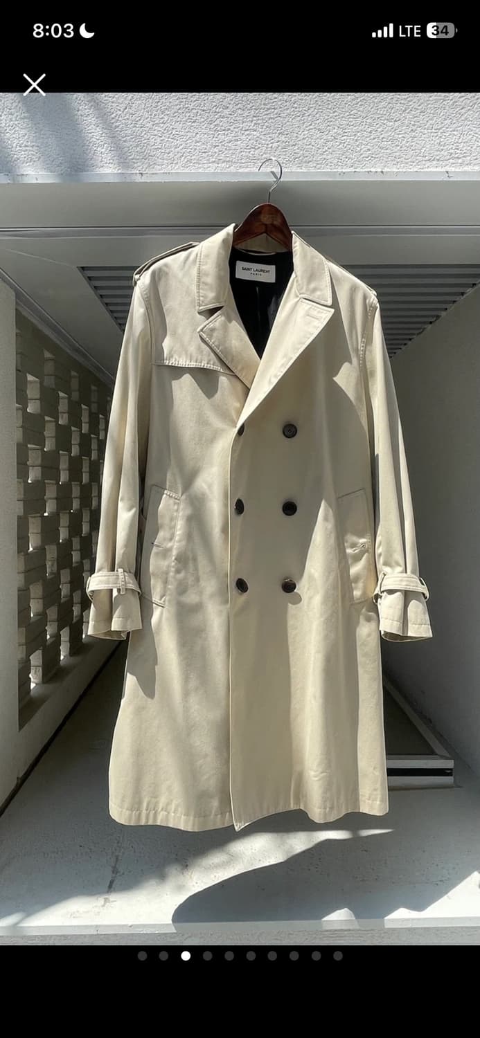 생로랑 파리(Saint Laurent Paris) 베이지 트렌치코트 상품이미지3