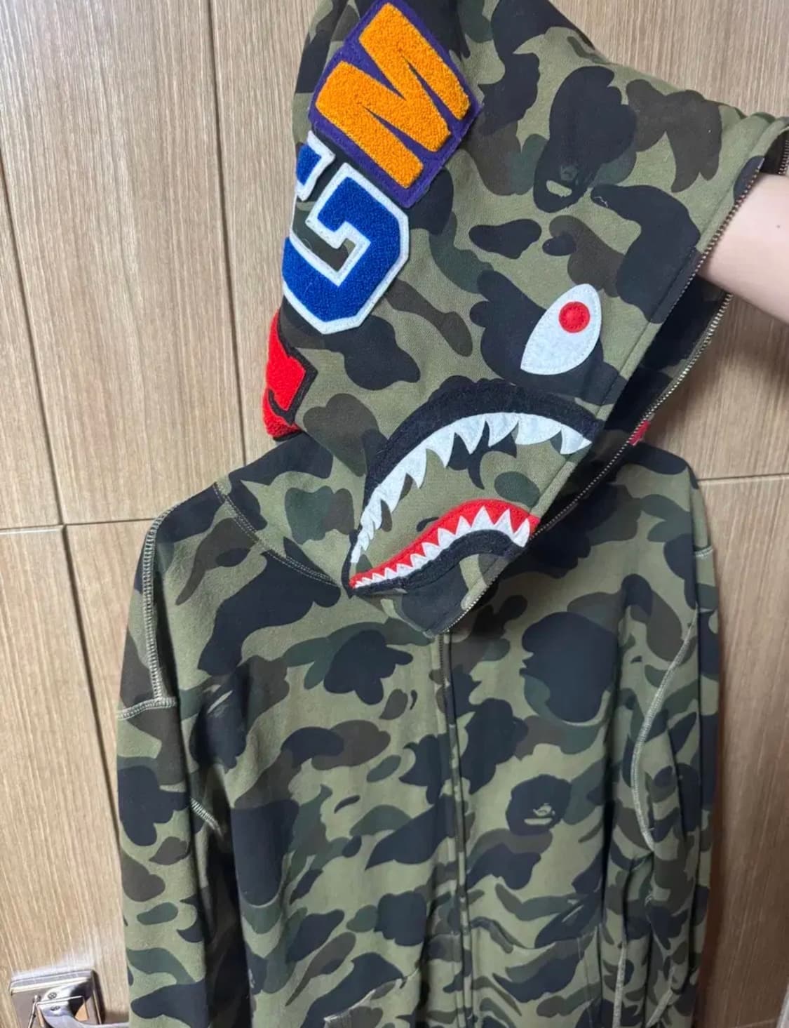 베이프 샤크후드 녹계 2xl 정품 상품이미지1