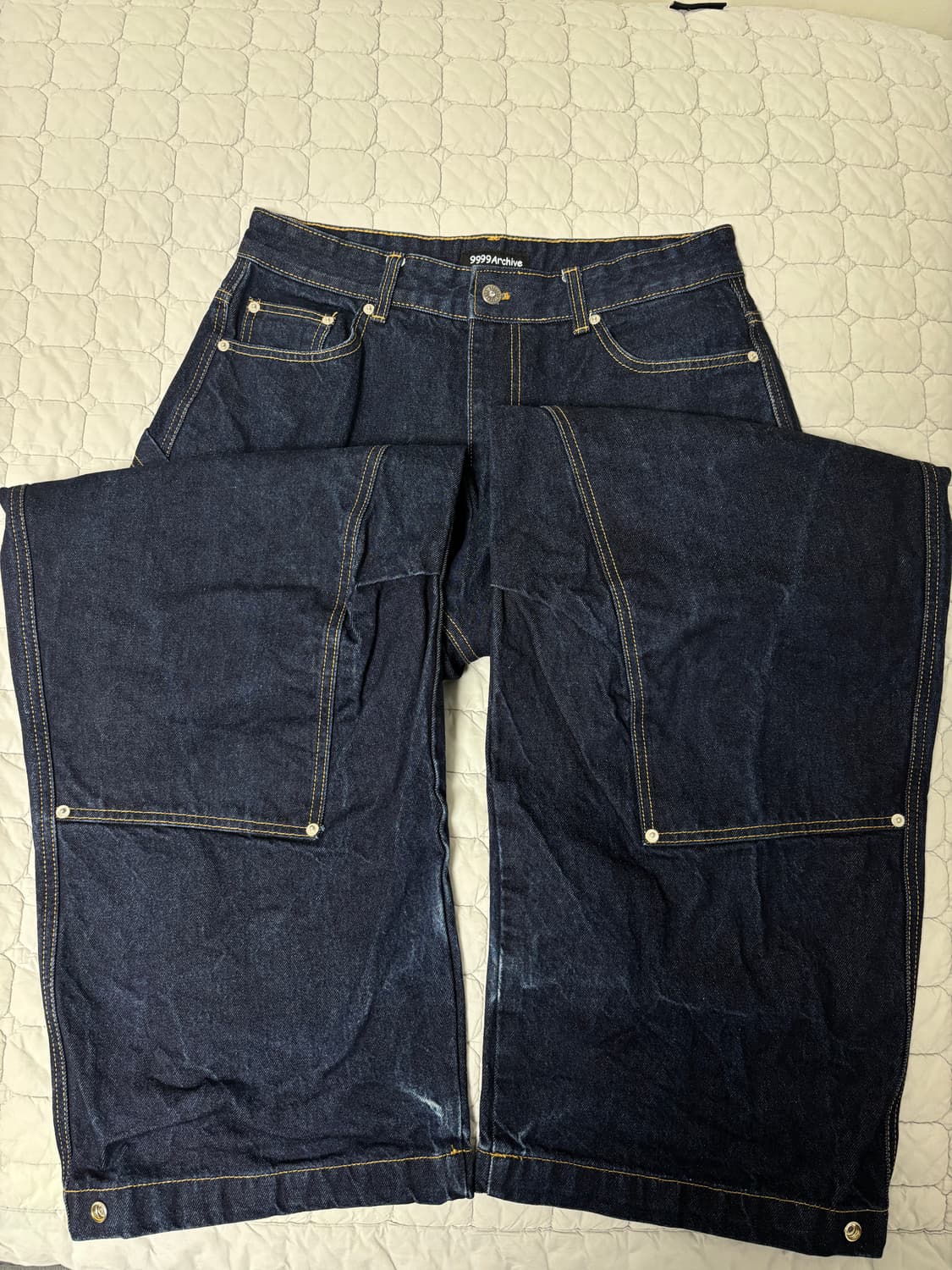 [2] 9999아카이브 더블니 데님팬츠 상품이미지4