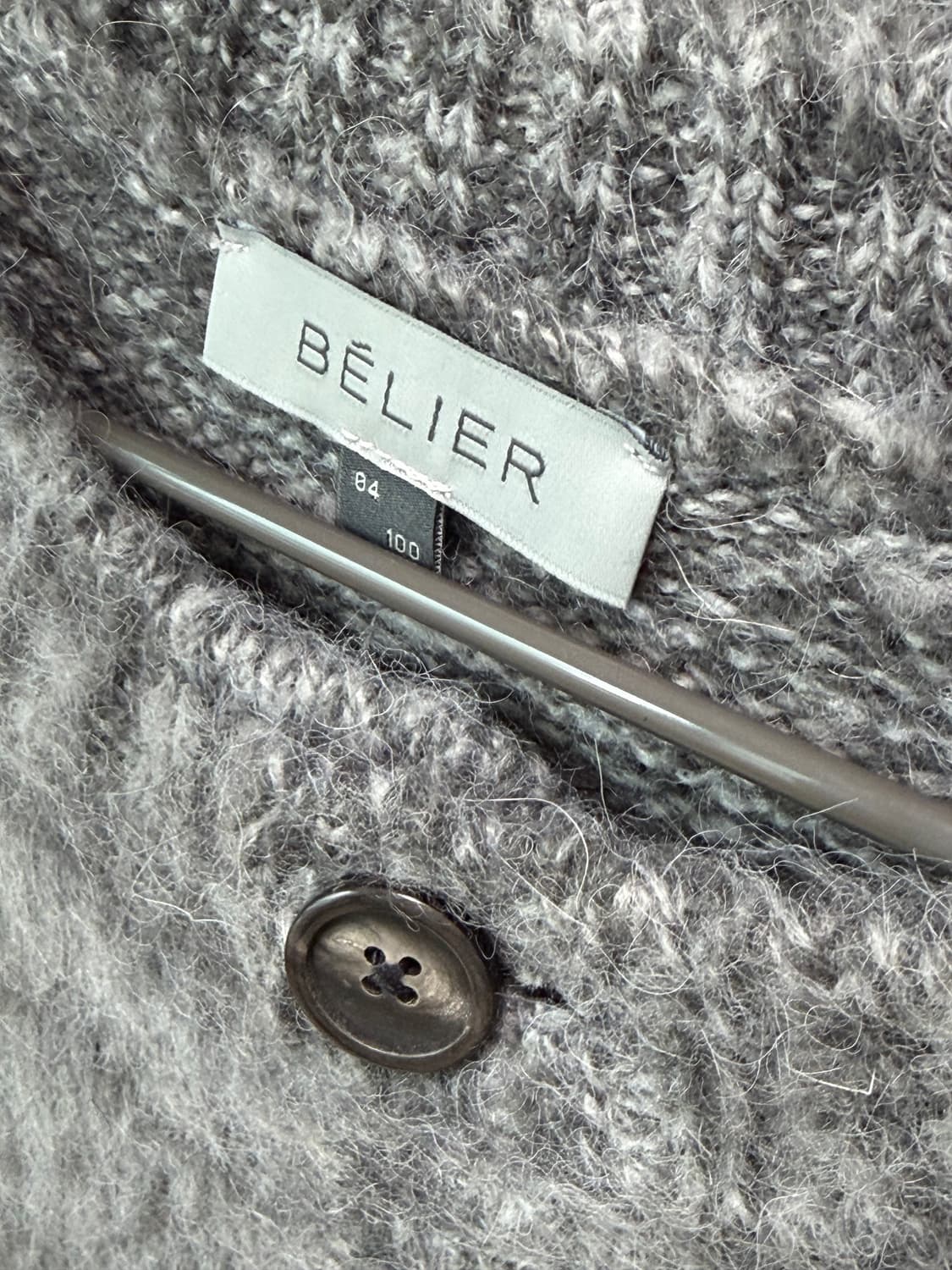 벨리에 브러쉬드 탐 가디건  그레이 상품이미지2