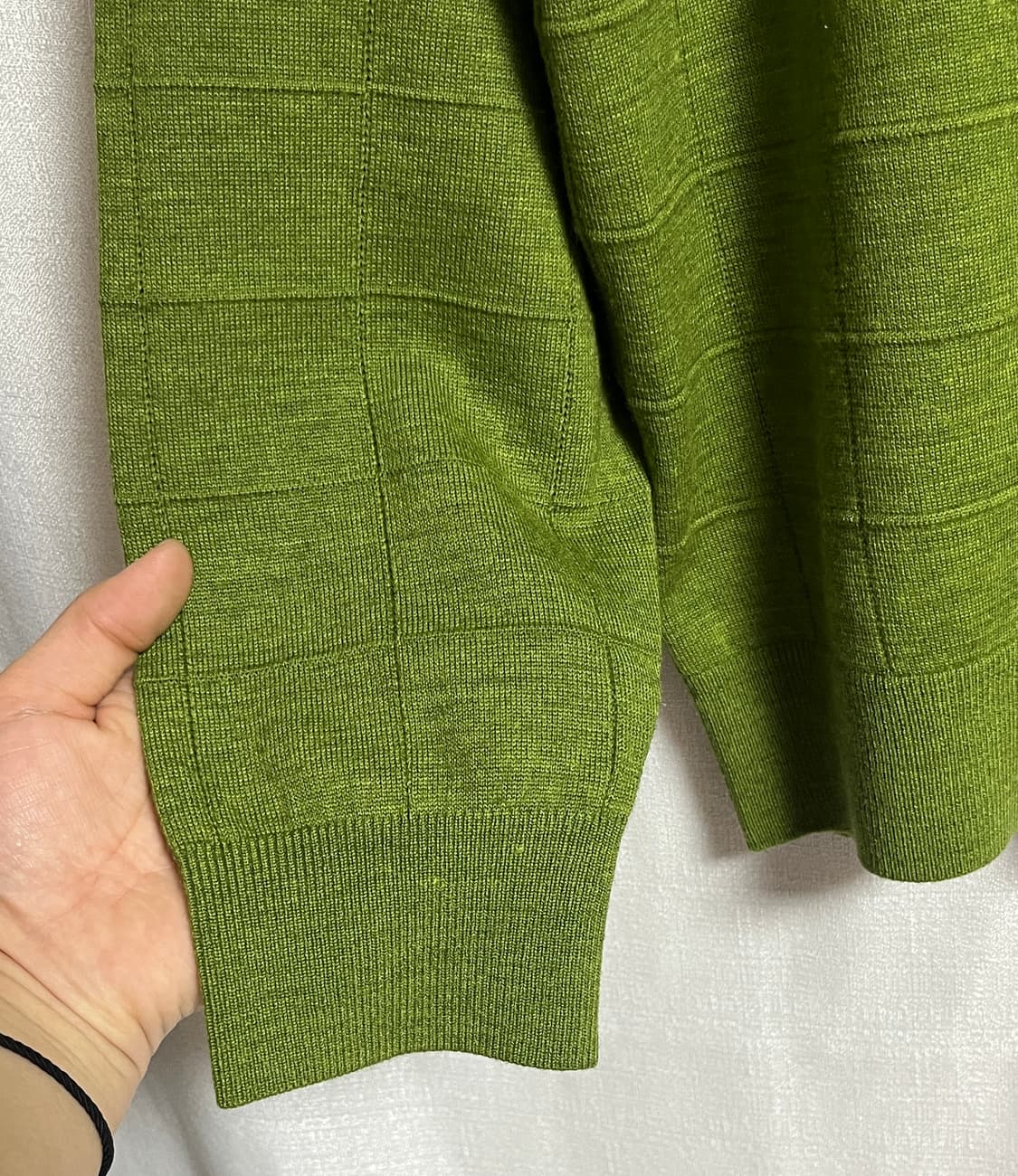 공용 발렌시아가 그린 체크 패턴 모니트 스웨터 105 상품이미지4