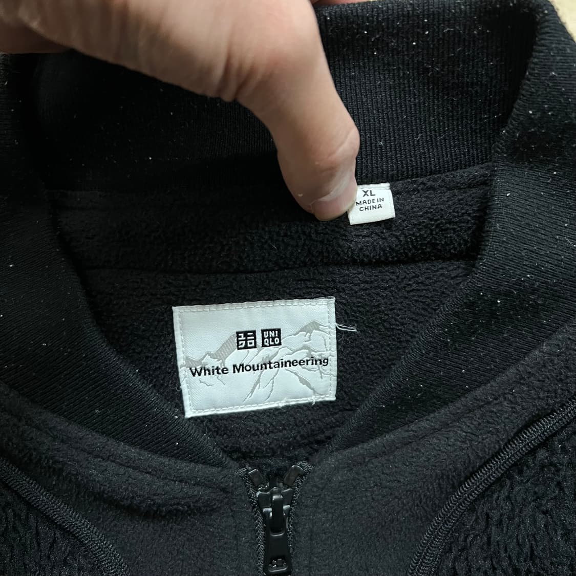 유니클로 X 화이트 마운티니어링 포켓 뽀글이 후리스 [블랙] XL/105 상품이미지4
