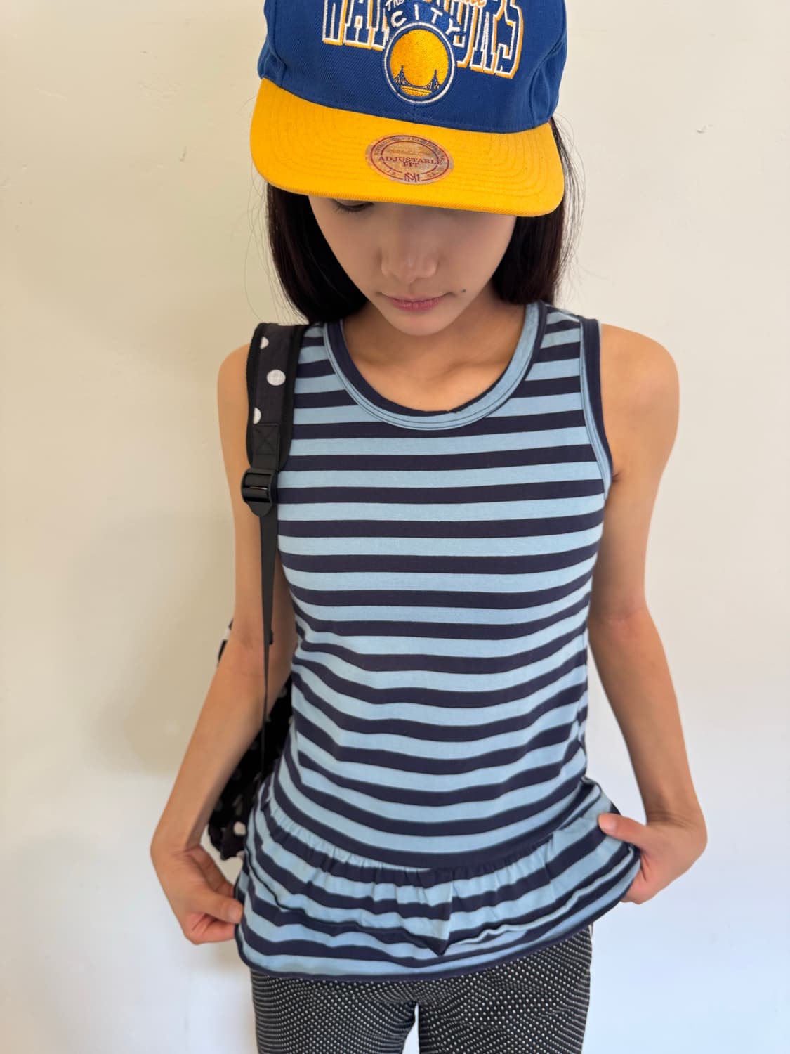 stripe frill sleeveless 상품이미지5