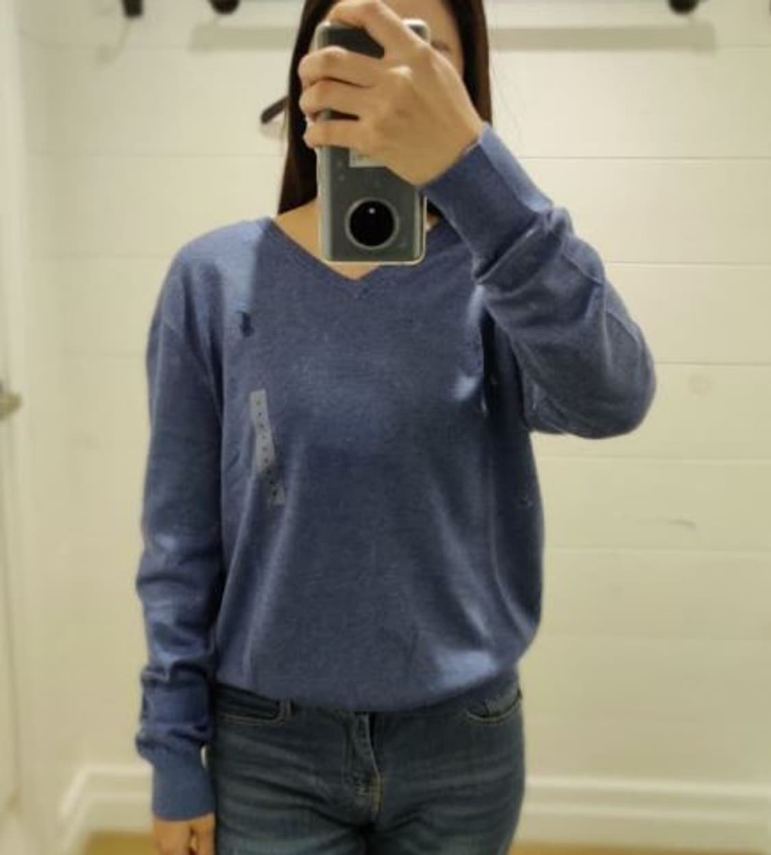 폴로 랄프로렌 피마코튼 브이넥 니트 M 상품이미지2