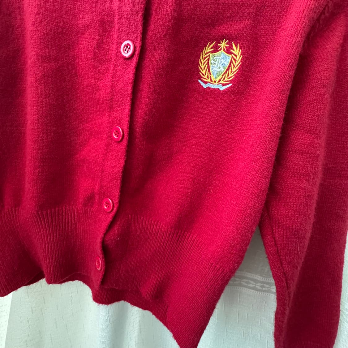 레드 와펜자수 니트 가디건 상품이미지4