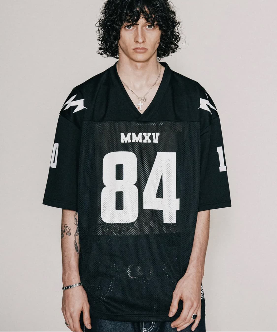 바스틱 믹스 풋볼 져지 반팔 티셔츠 블랙 L 상품이미지1