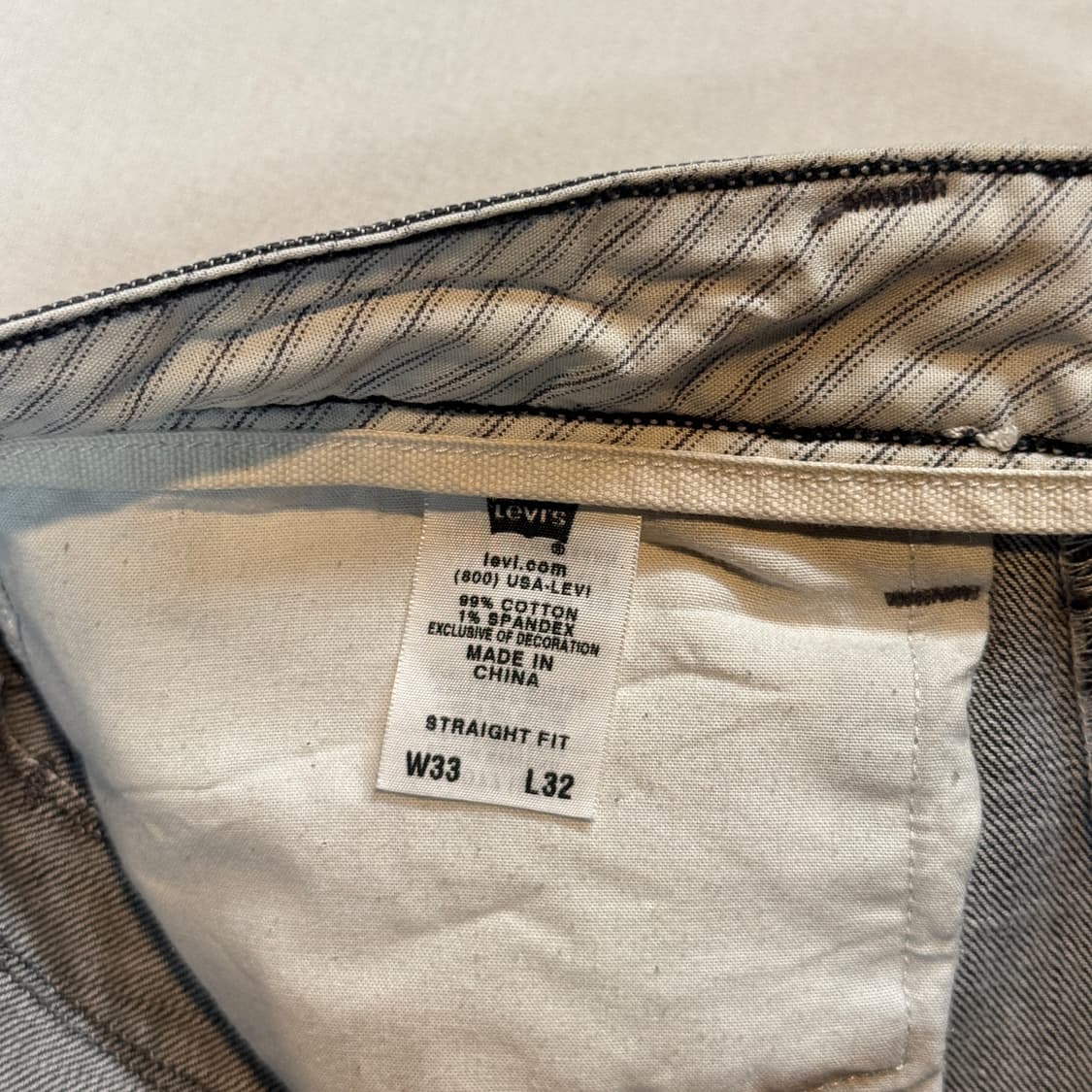 33inch) 리바이스 그레이 스트레이트 데님 청바지 상품이미지9
