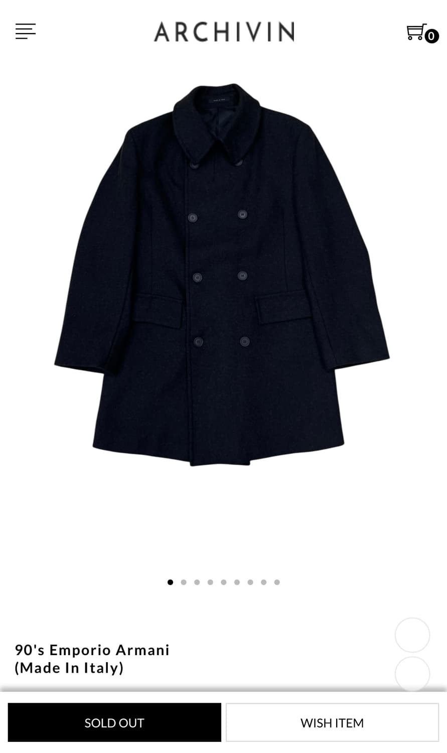 구매합니다 - 90년도 엠포리오 아르마니 코트 아카이빈 제품 상품이미지1