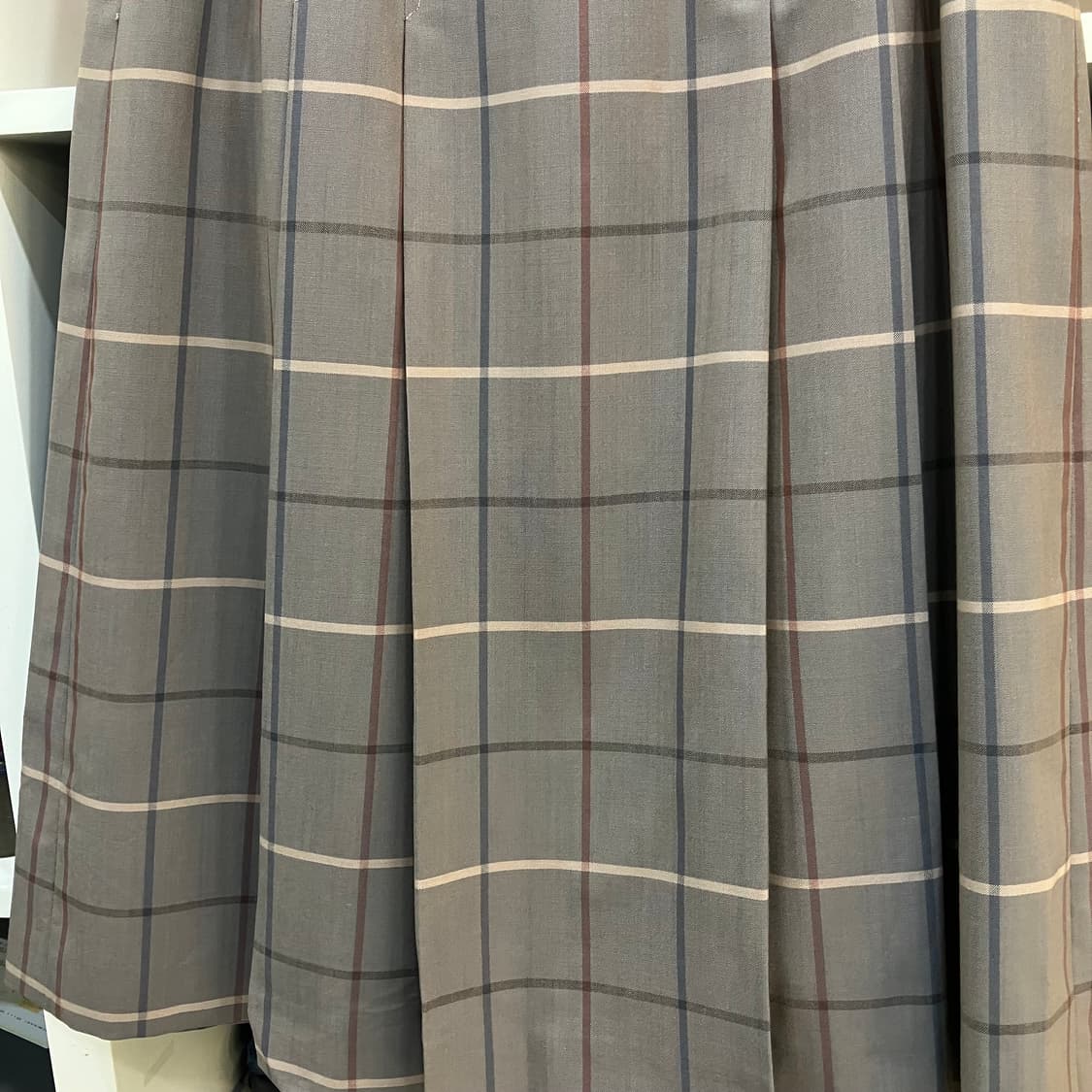 버버리 체크 울 플리츠 스커트 상품이미지4