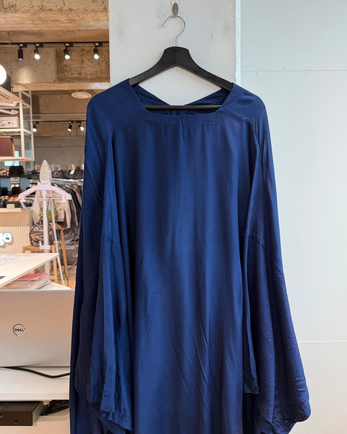 꼼데가르송 네이비 언발 드레이프 원피스  상품이미지7