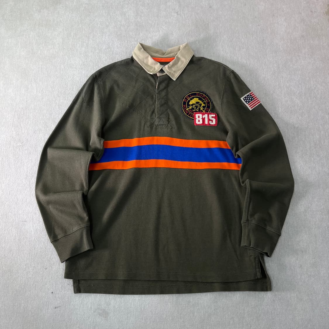 95 폴로랄프로렌 신형 성조기 카키 럭비티  상품이미지1