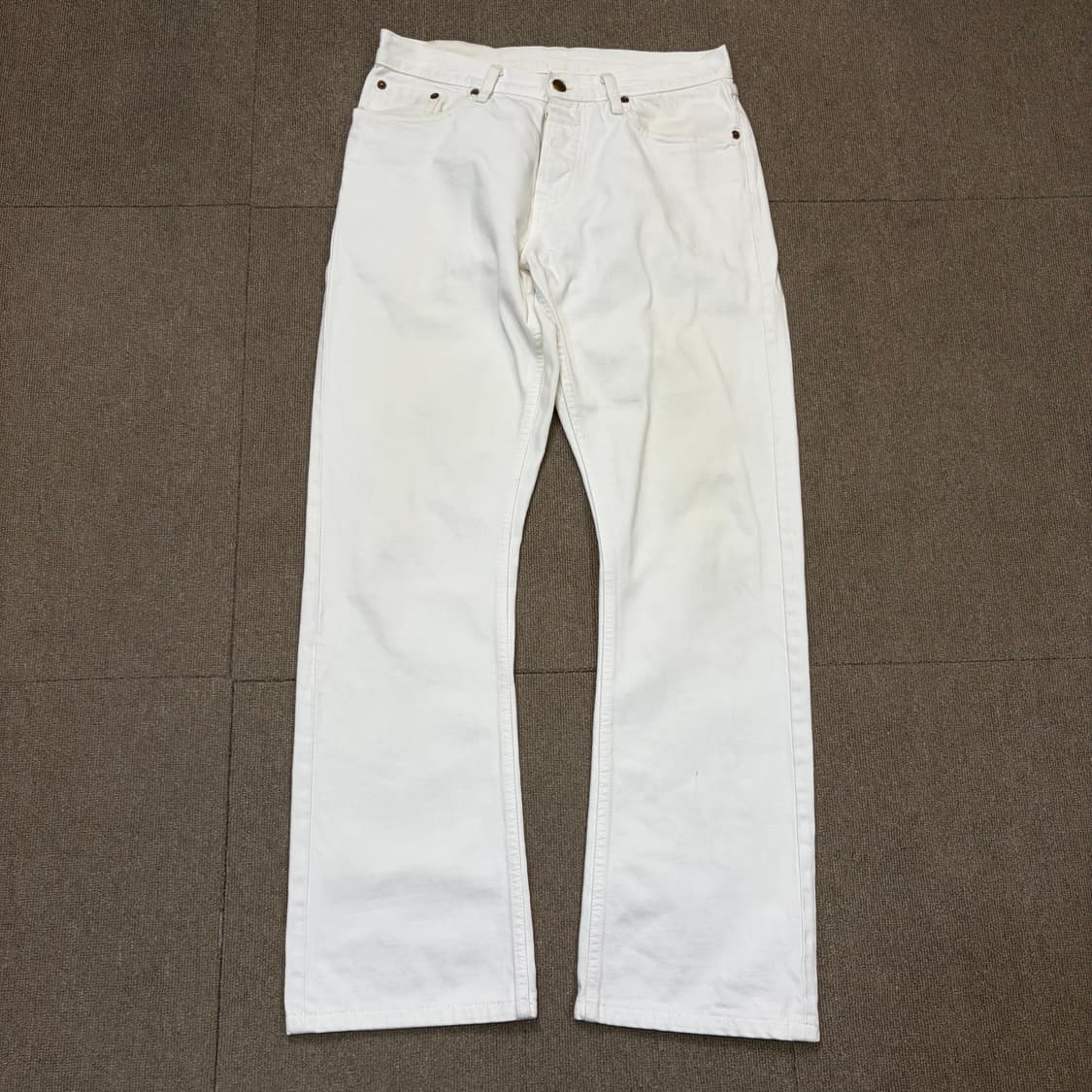 RRL 랄프로렌 더블알엘 화이트 셀비지 스트레이트 데님 상품이미지1