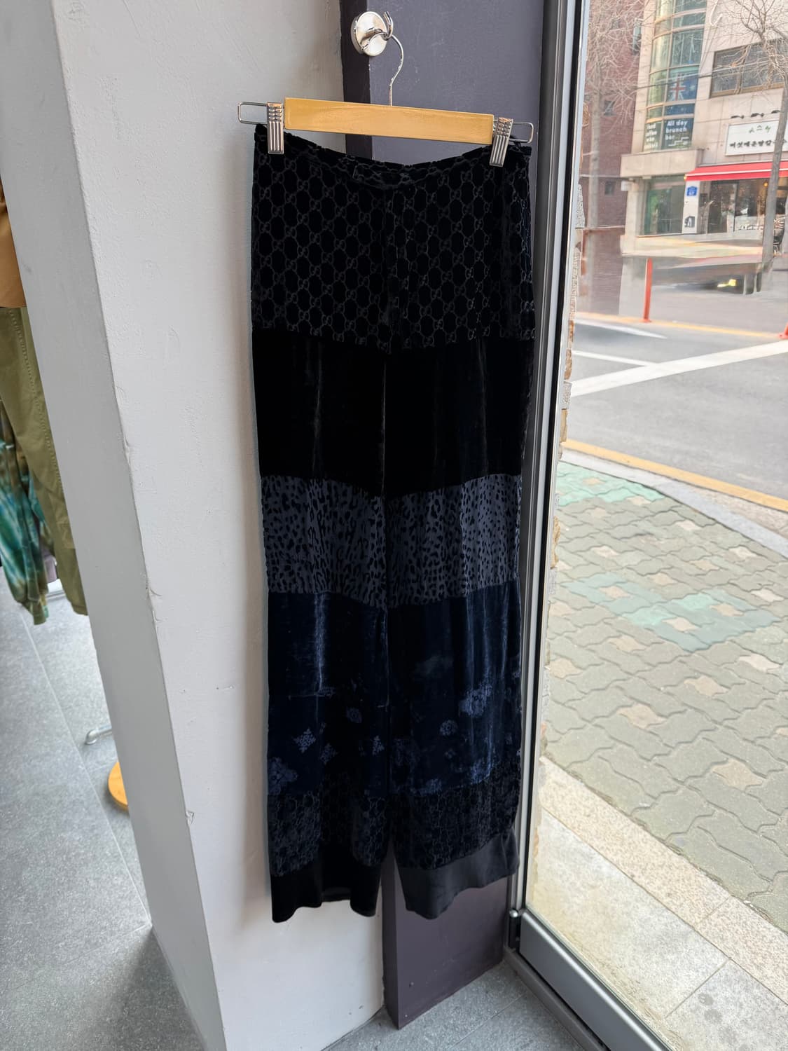 38/ 구찌 1997FW 톰포드 런웨이 벨벳 패치워크 팬츠 상품이미지5