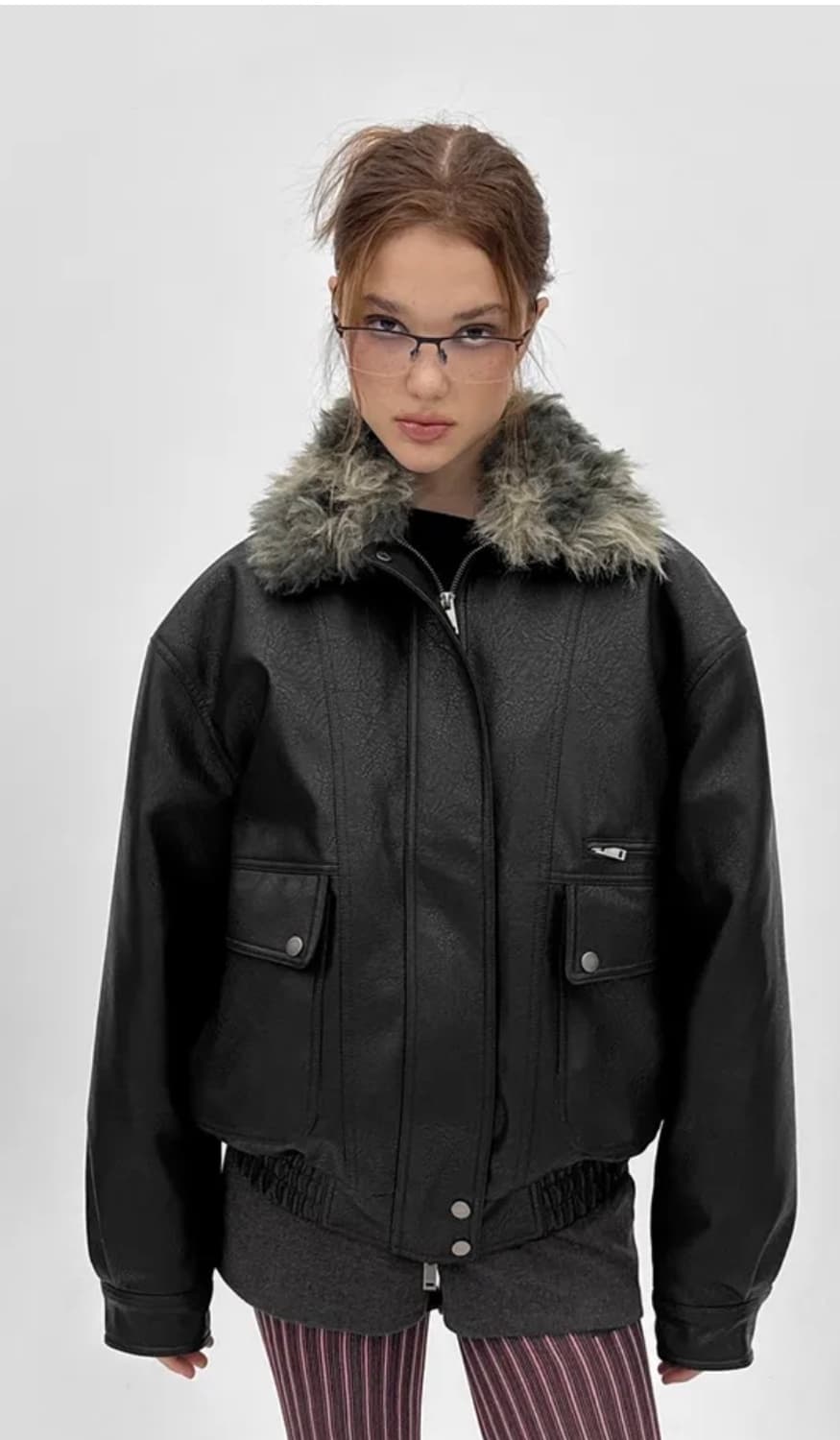 블랙업 made 쿠리제 퍼 레더 점퍼 블랙 상품이미지2