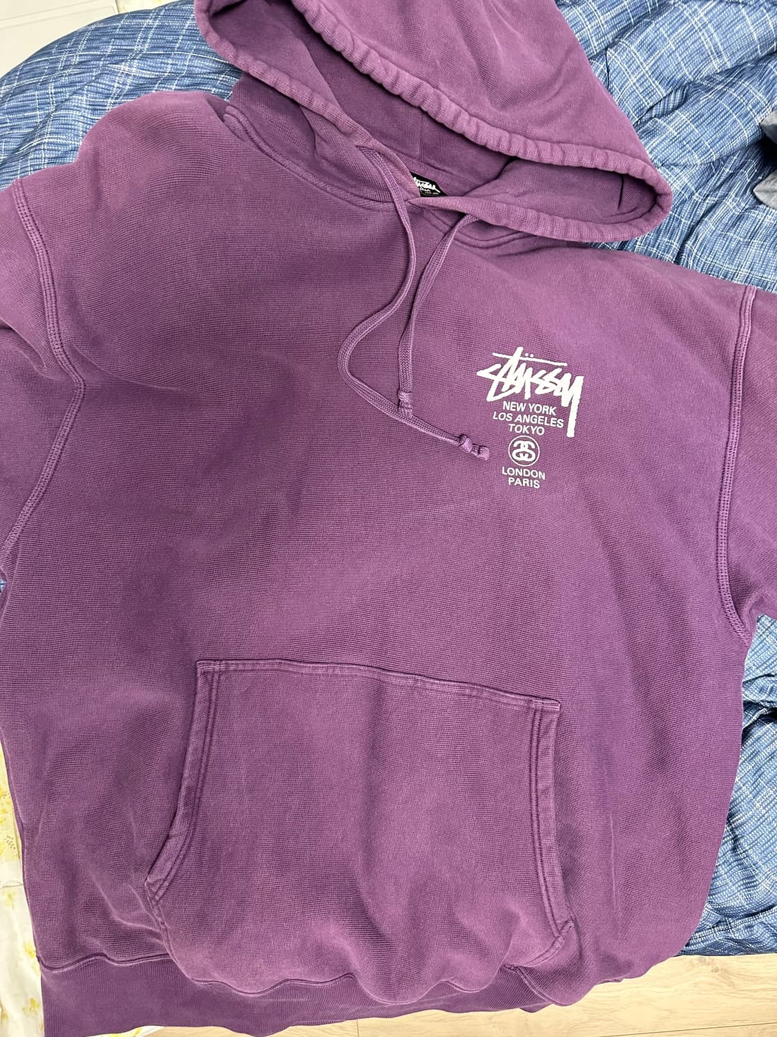스투시 후드티 퍼플 L 라지 상품이미지1