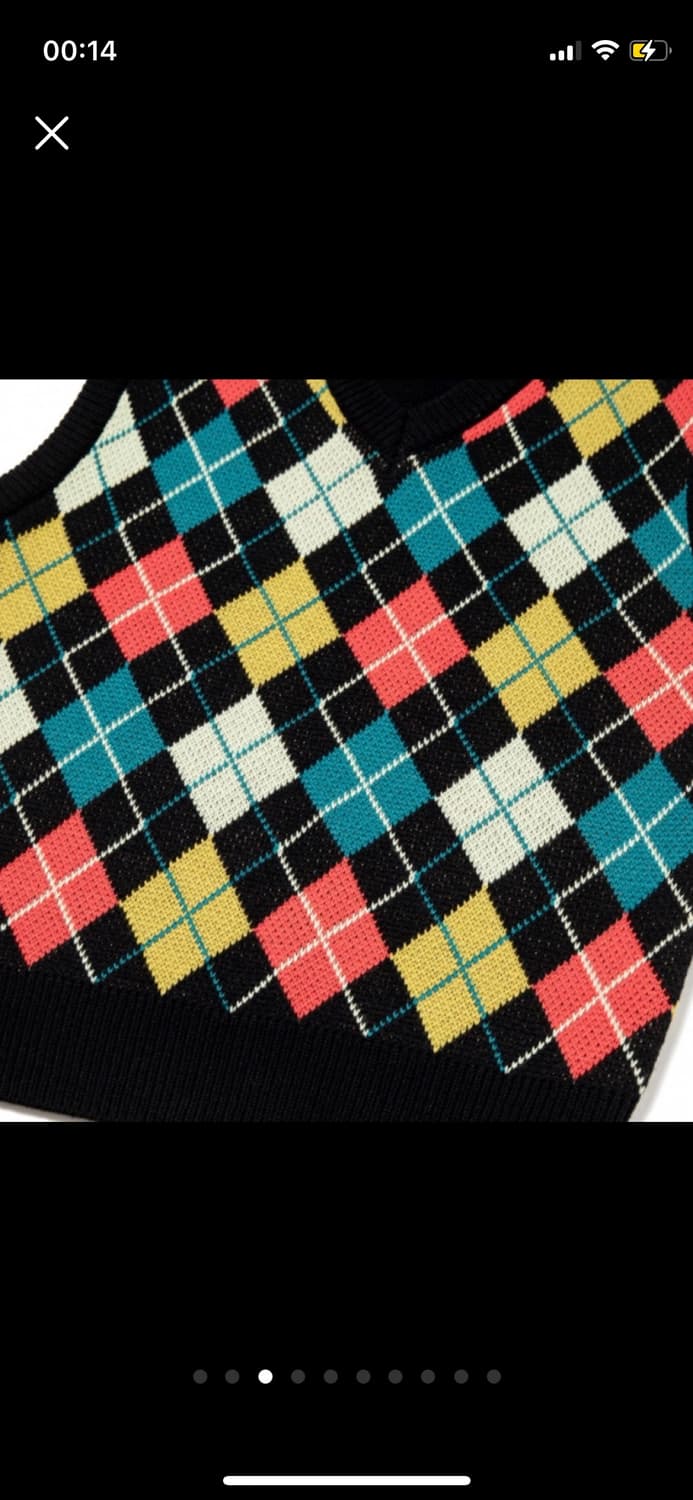 [새상품] Gray Hue 아가일 니트 조끼 상품이미지3