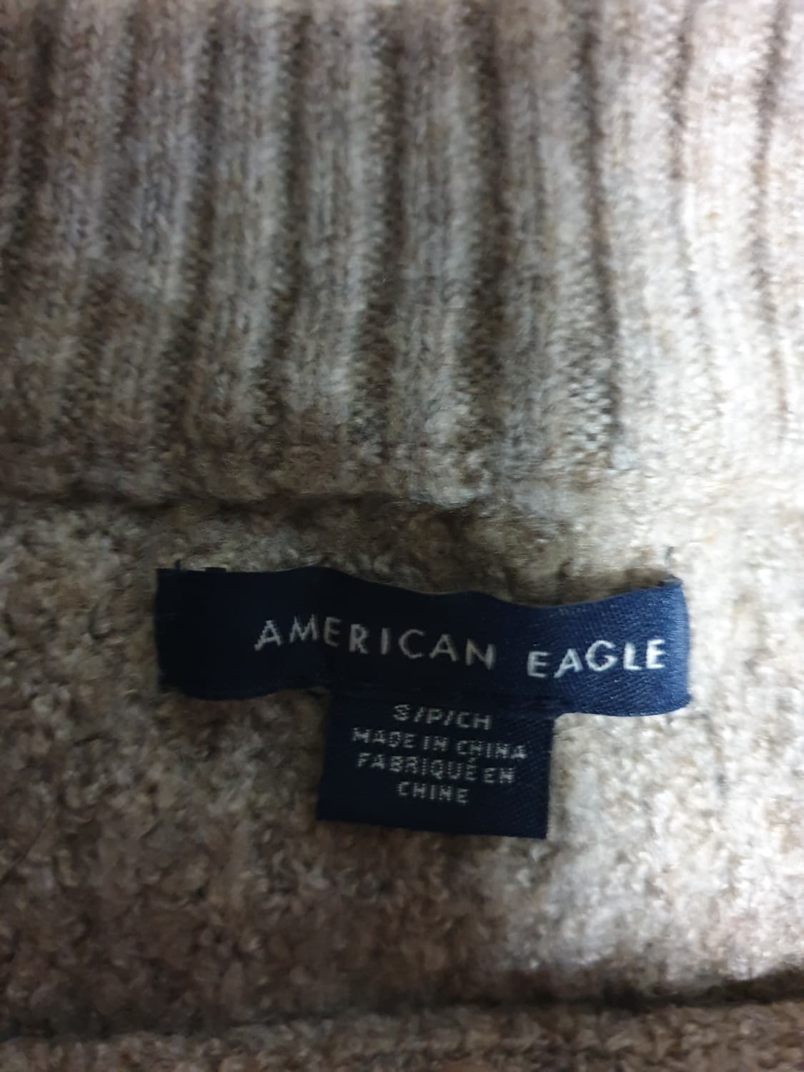 아메리칸이글 루즈핏 비스코스 혼방 와플 니트 스웨터 샌드베이지 (S) 상품이미지2