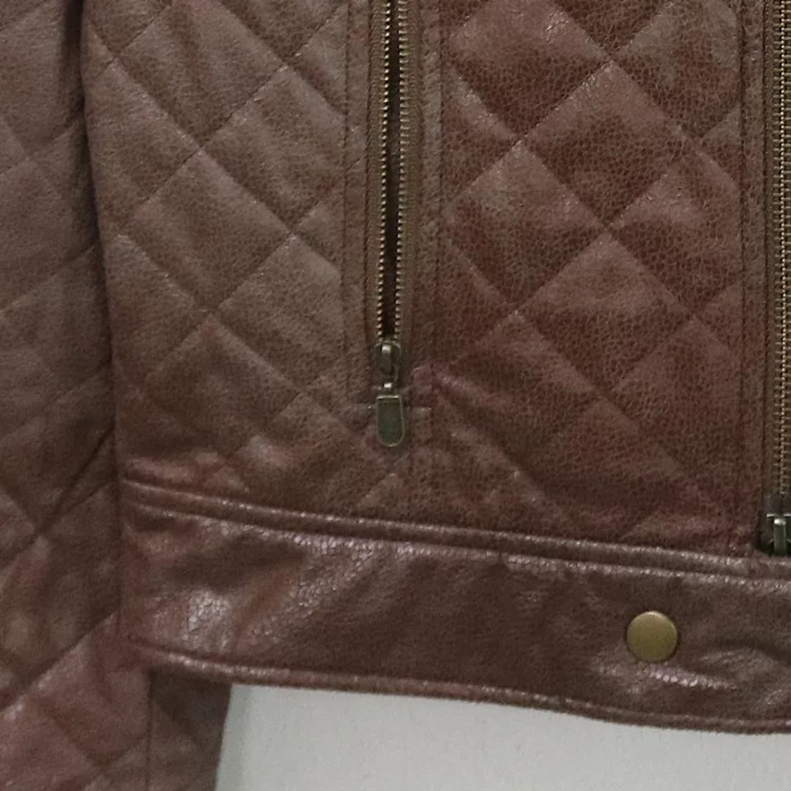 ATELIER SAB 퀼팅 페이크 레더 자켓 61786 상품이미지4