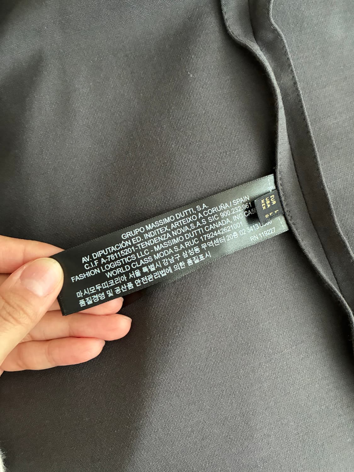 L) 마시모두띠 원버튼 코튼 블레이저 차콜 상품이미지6