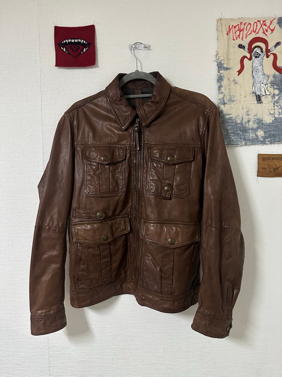 Massimo Dutti 카우하이드  레더자켓 상품이미지1