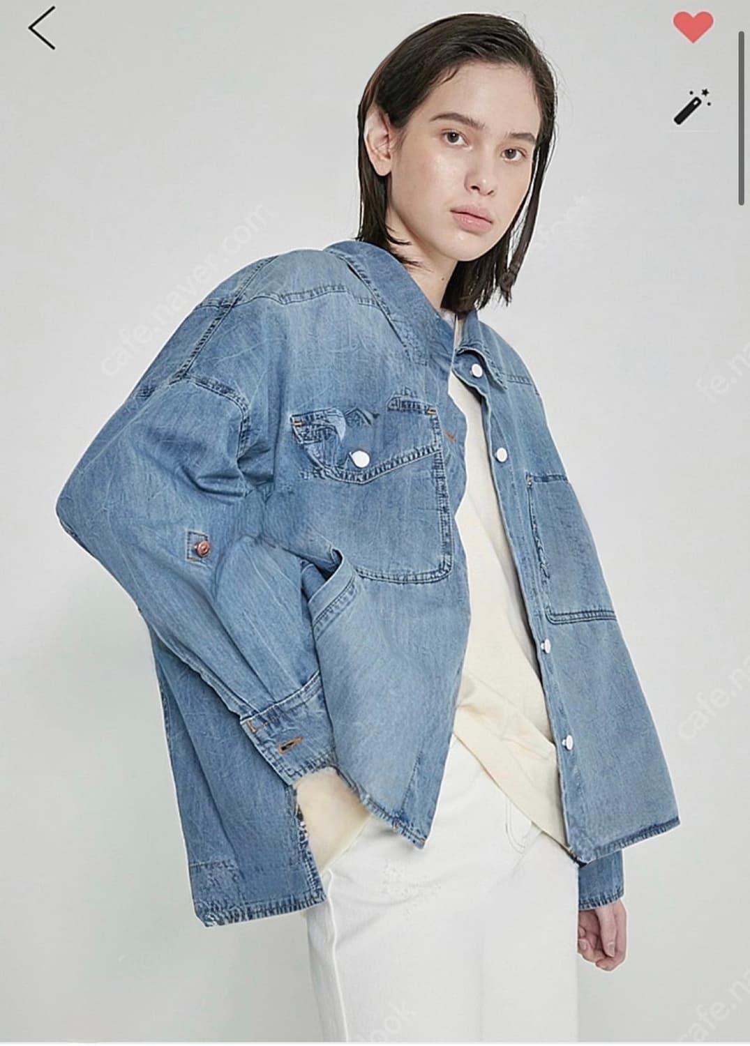 시스템 슬릿헴 데님 셔츠  상품이미지1
