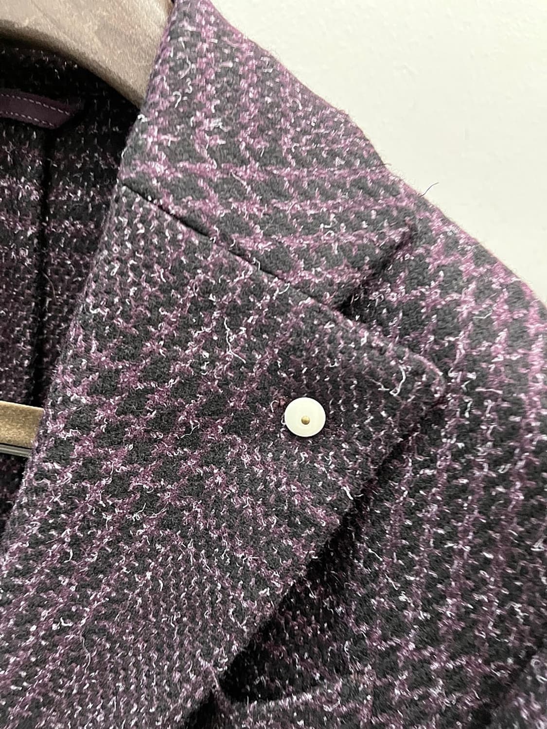 100-105) 루비암 체크 울코트  상품이미지4