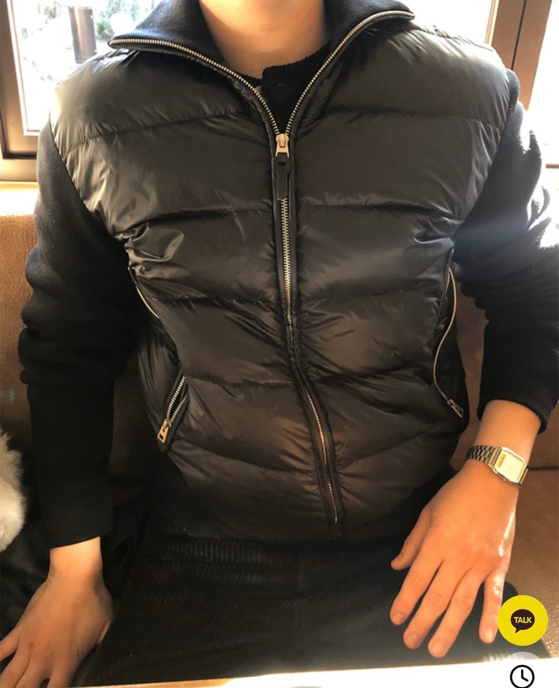 유먼트 덕다운 니트 패딩 블랙 M 상품이미지2