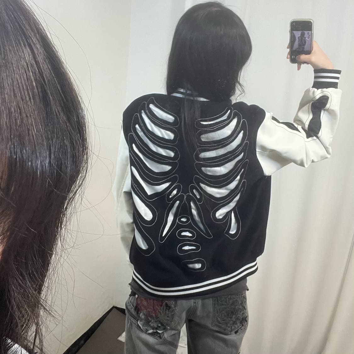 Surgery Bone Printing Varsity Jacket 상품이미지4